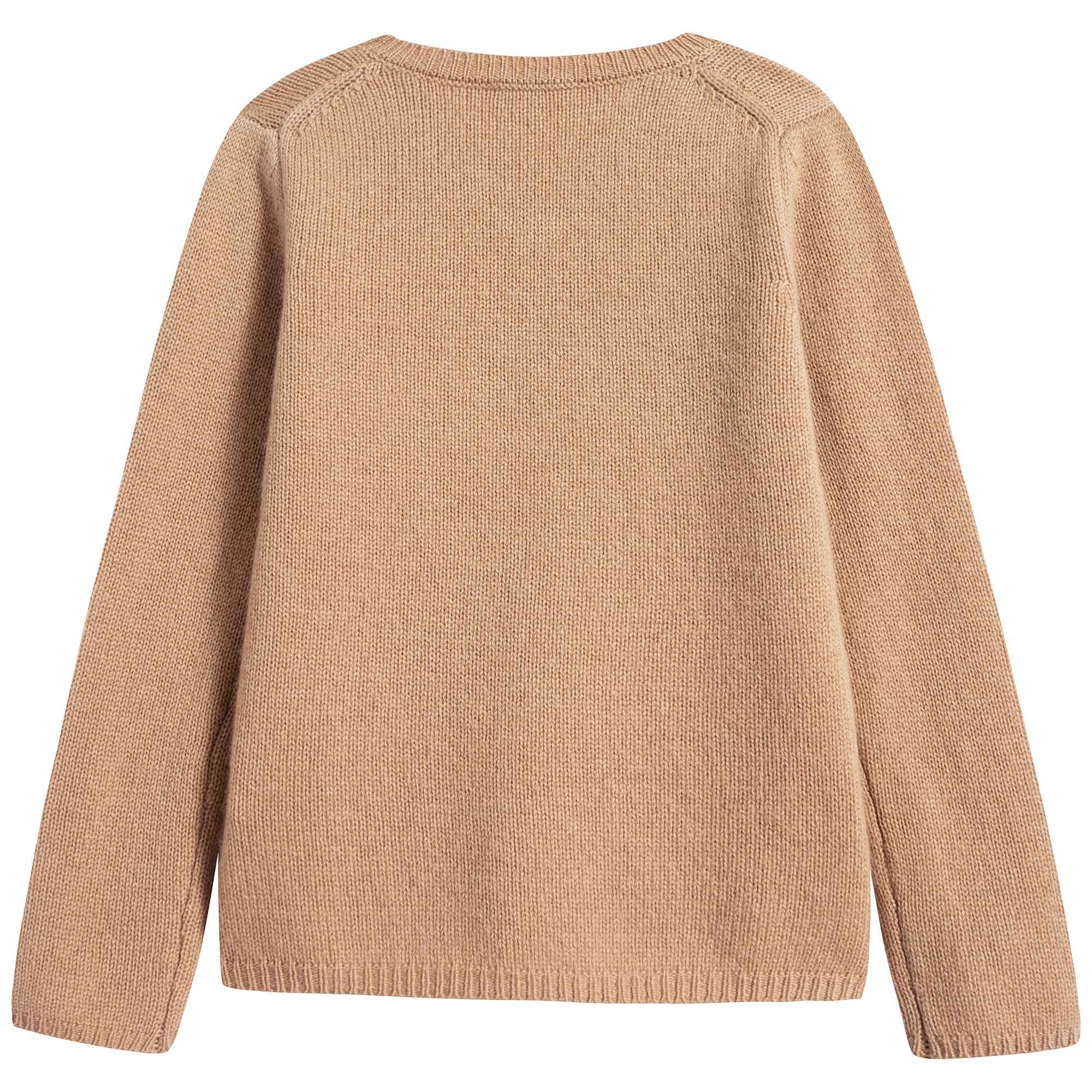 Girls Camel Cashmere Sweater