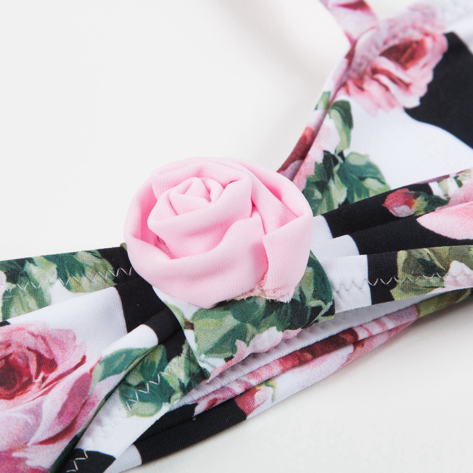 Girls Pink Flower Bikini