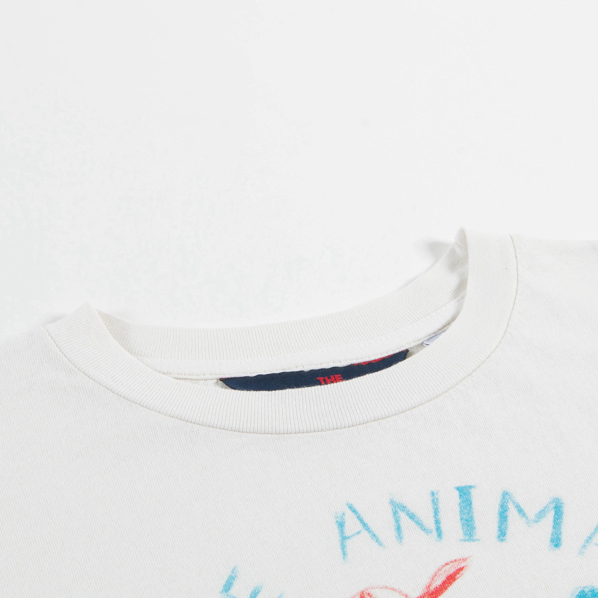 Girls Raw White Dog Cotton T-shirt
