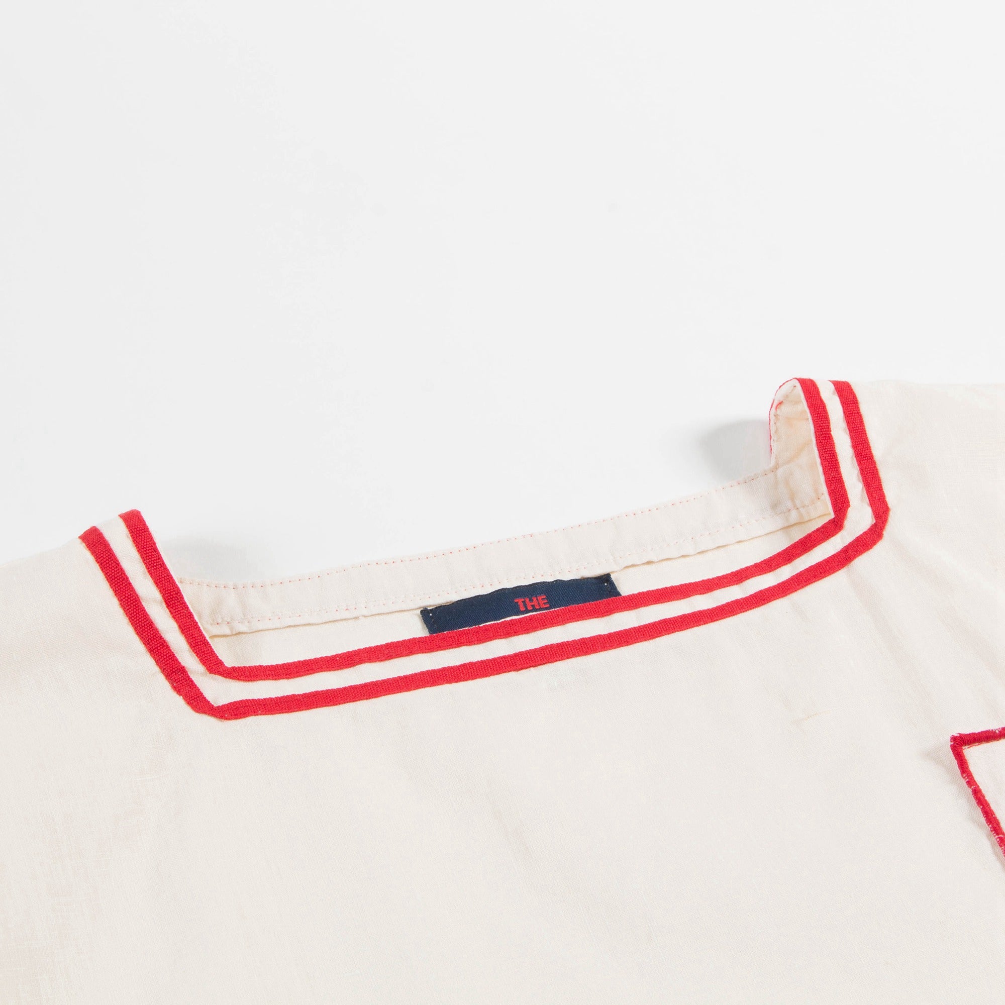 Girls Raw White Red Logo Cotton T-shirt