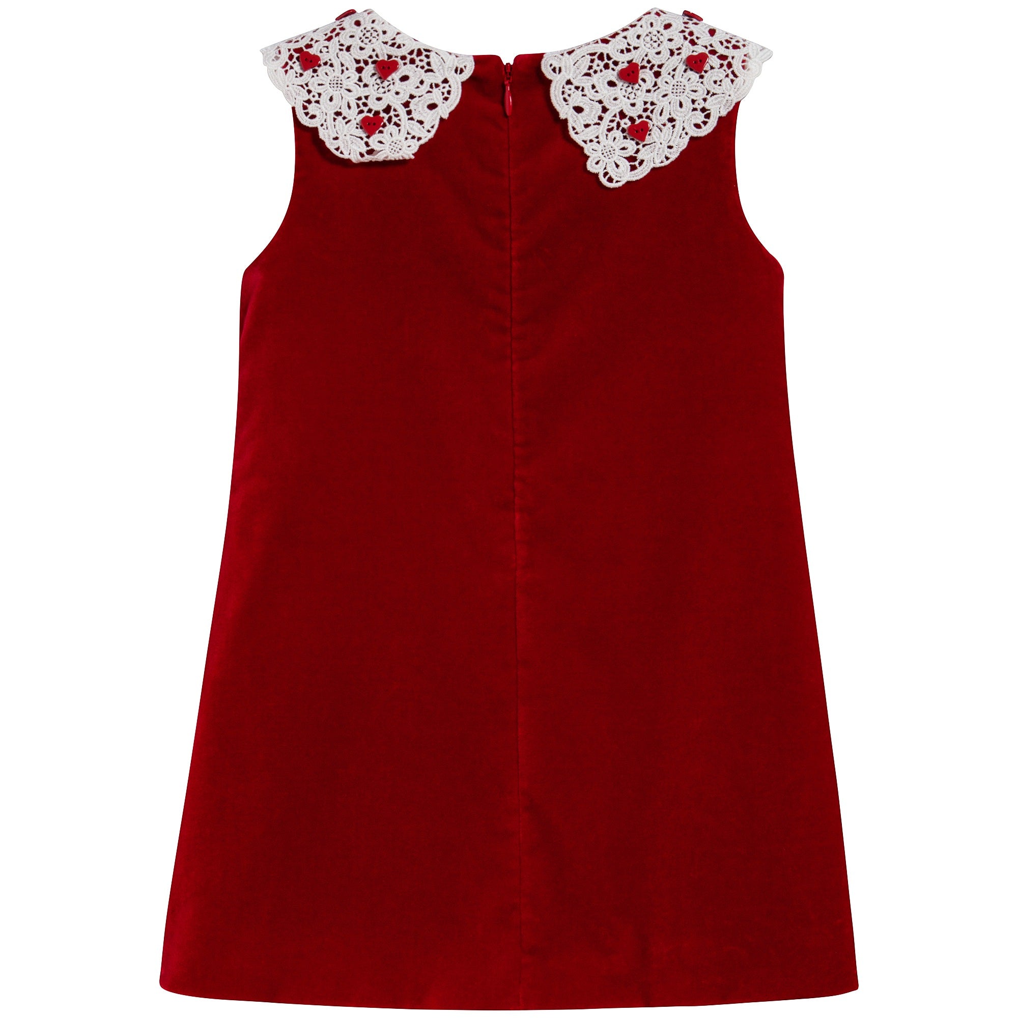 Girls Red Cotton Dress