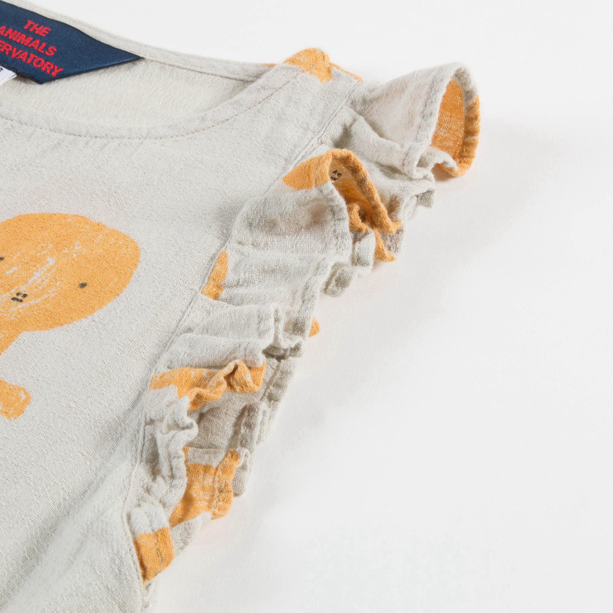 Girls Beige Tao Busts Cotton Dress