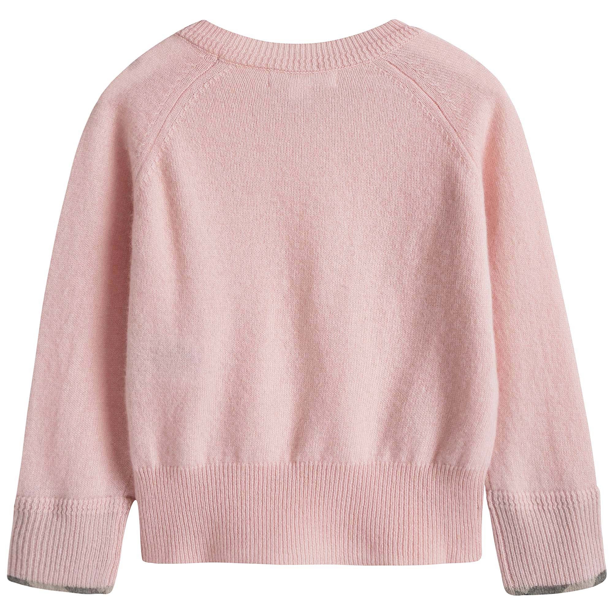 Girls Pink Cashmere Knitted Sweater