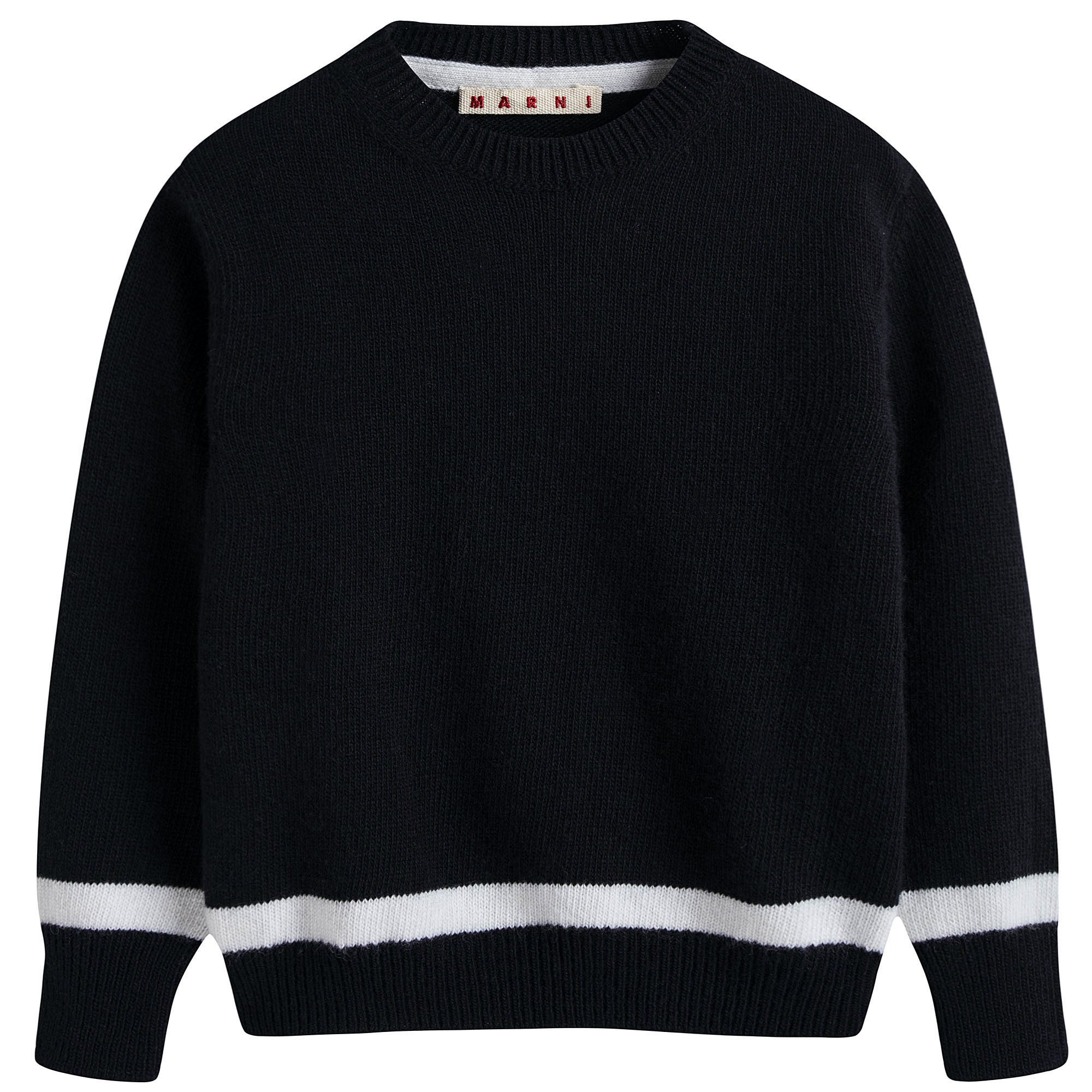 Girls Navy Blue Wool Knitted Sweater
