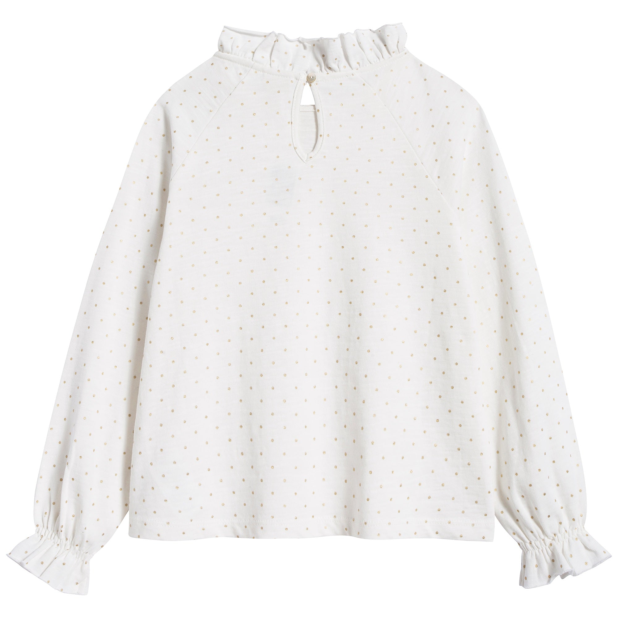 Girls White Cotton Blouse