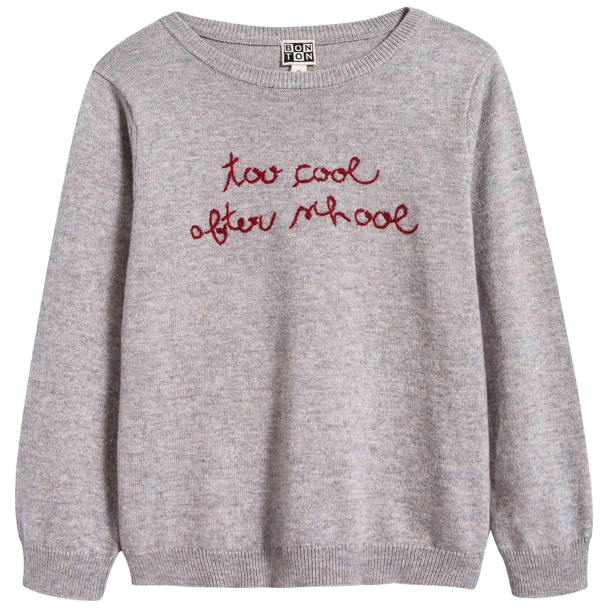 Girls Chine Grey Sweater