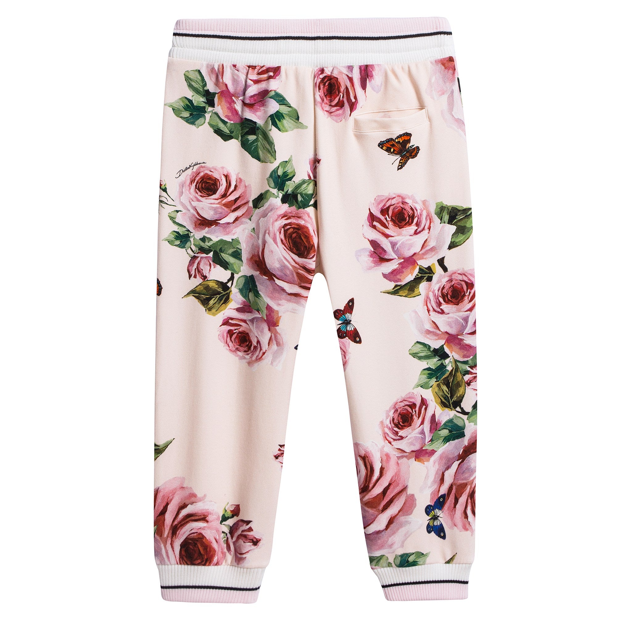 Girls Beige Rose Cotton Trousers(合并到19897)