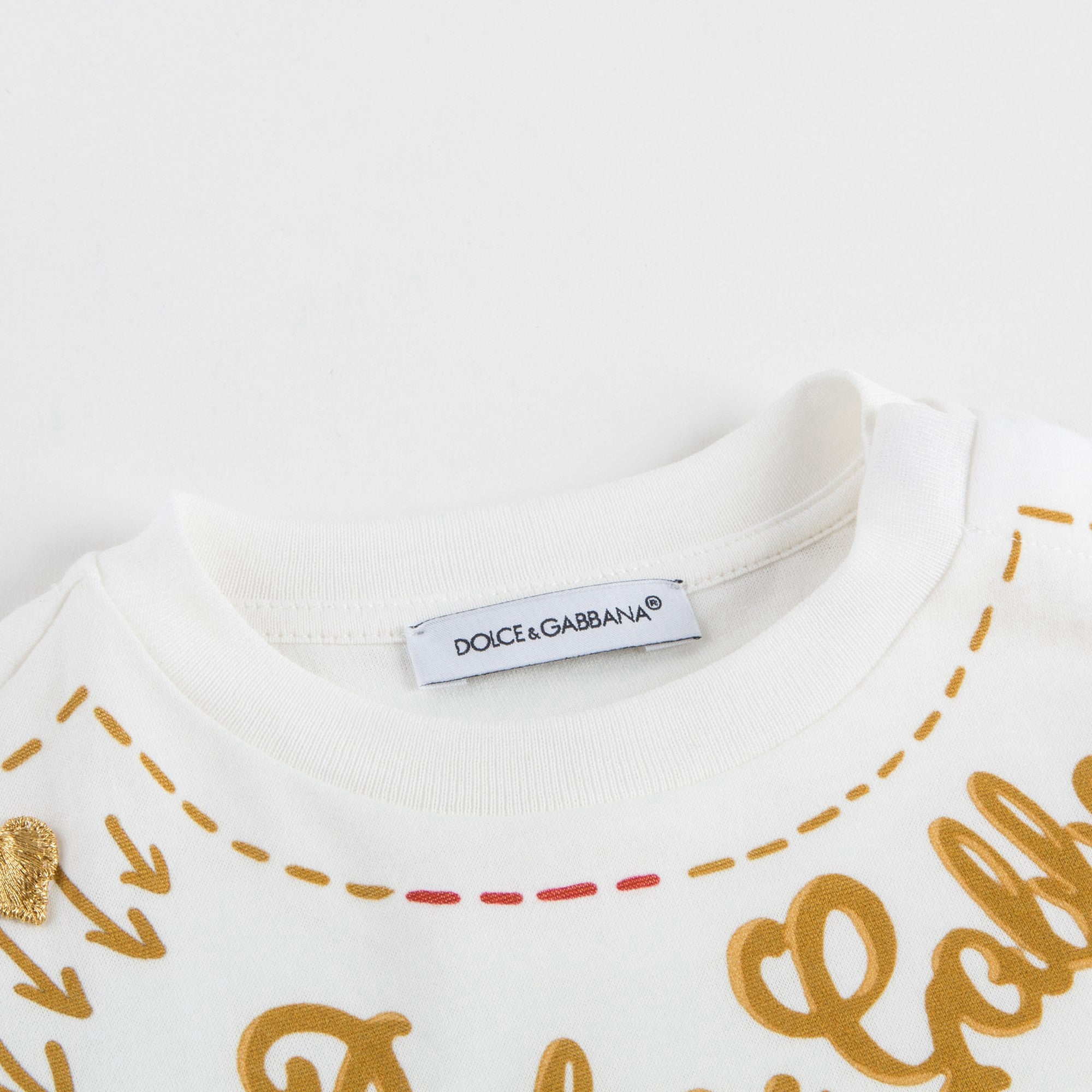 Baby Girls White Heart T-shirt