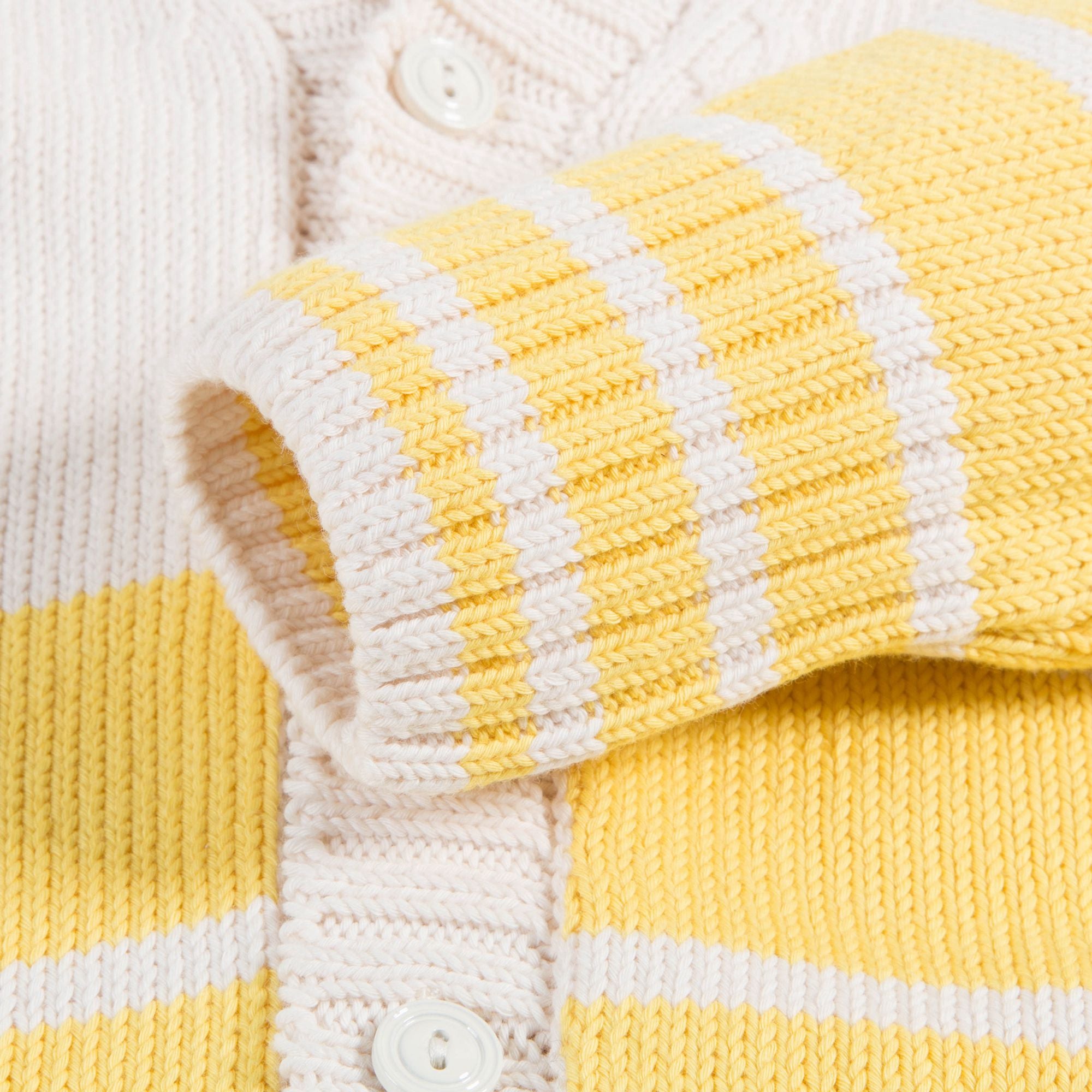 Girls Yellow University Cotton Cardigan