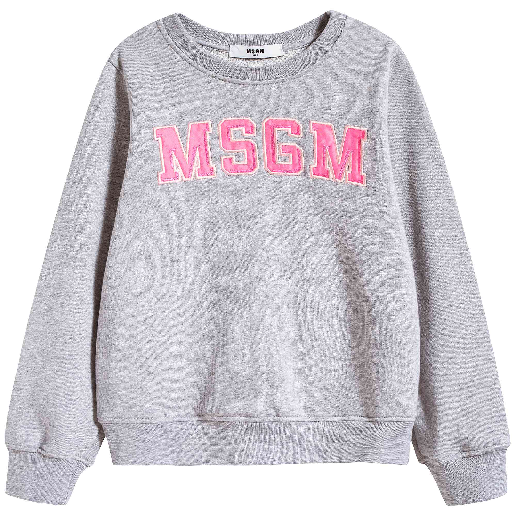 Girls Grey Logo Cotton Sweatshirt