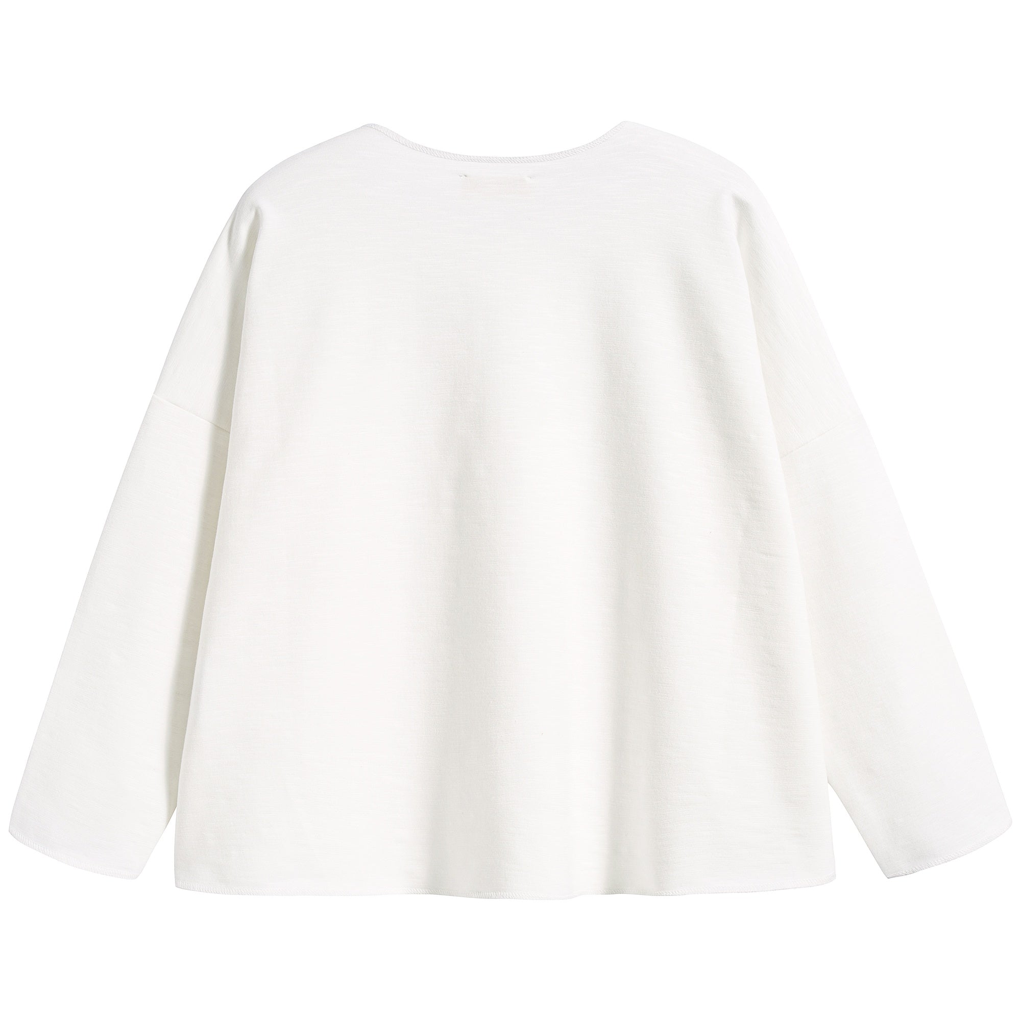 Girls White Cotton Sweater