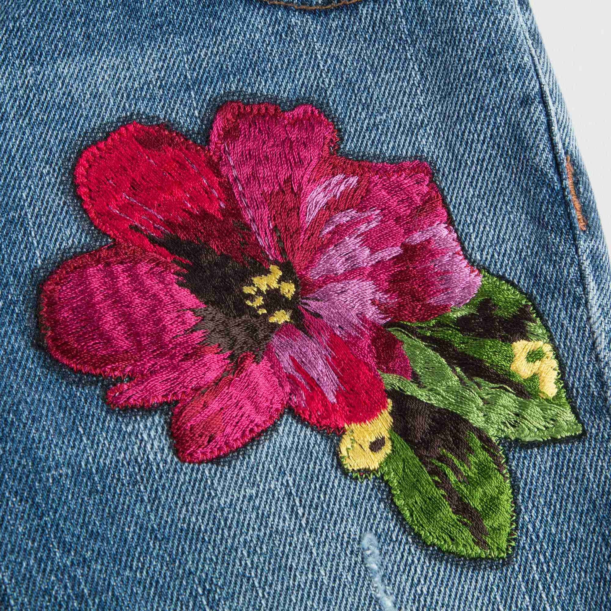 Girls Blue Rose Jeans
