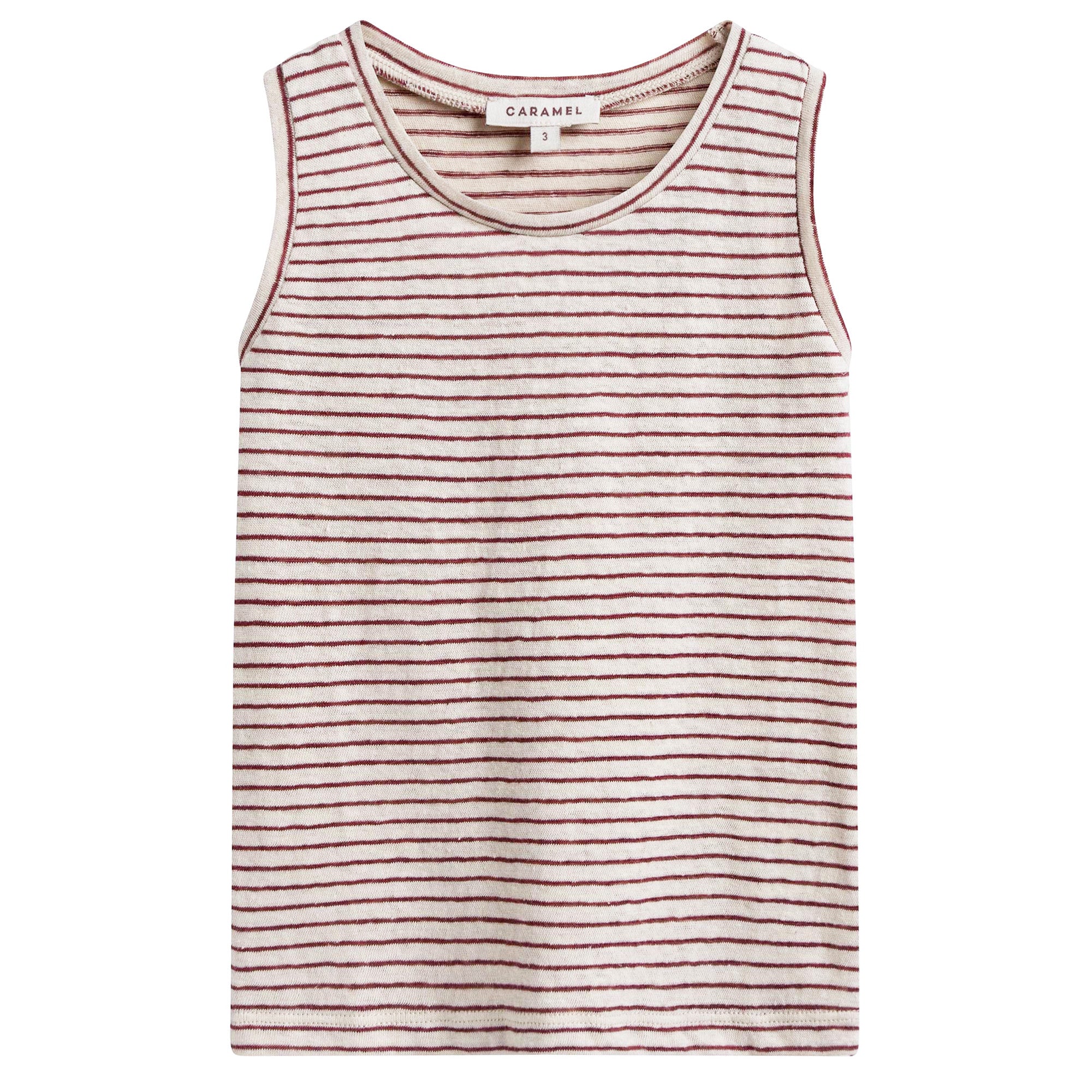 Girls Dark Red Striped Vest