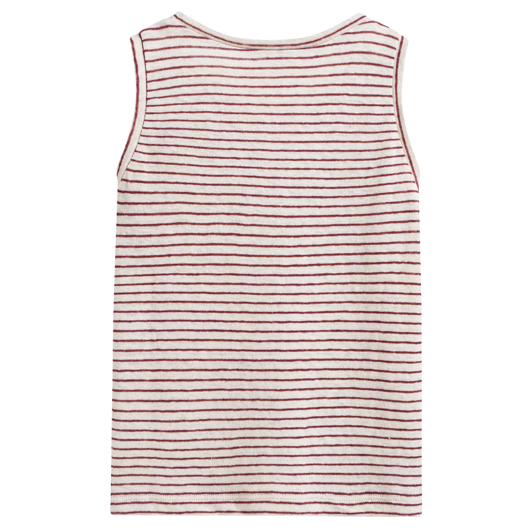 Girls Dark Red Striped Vest