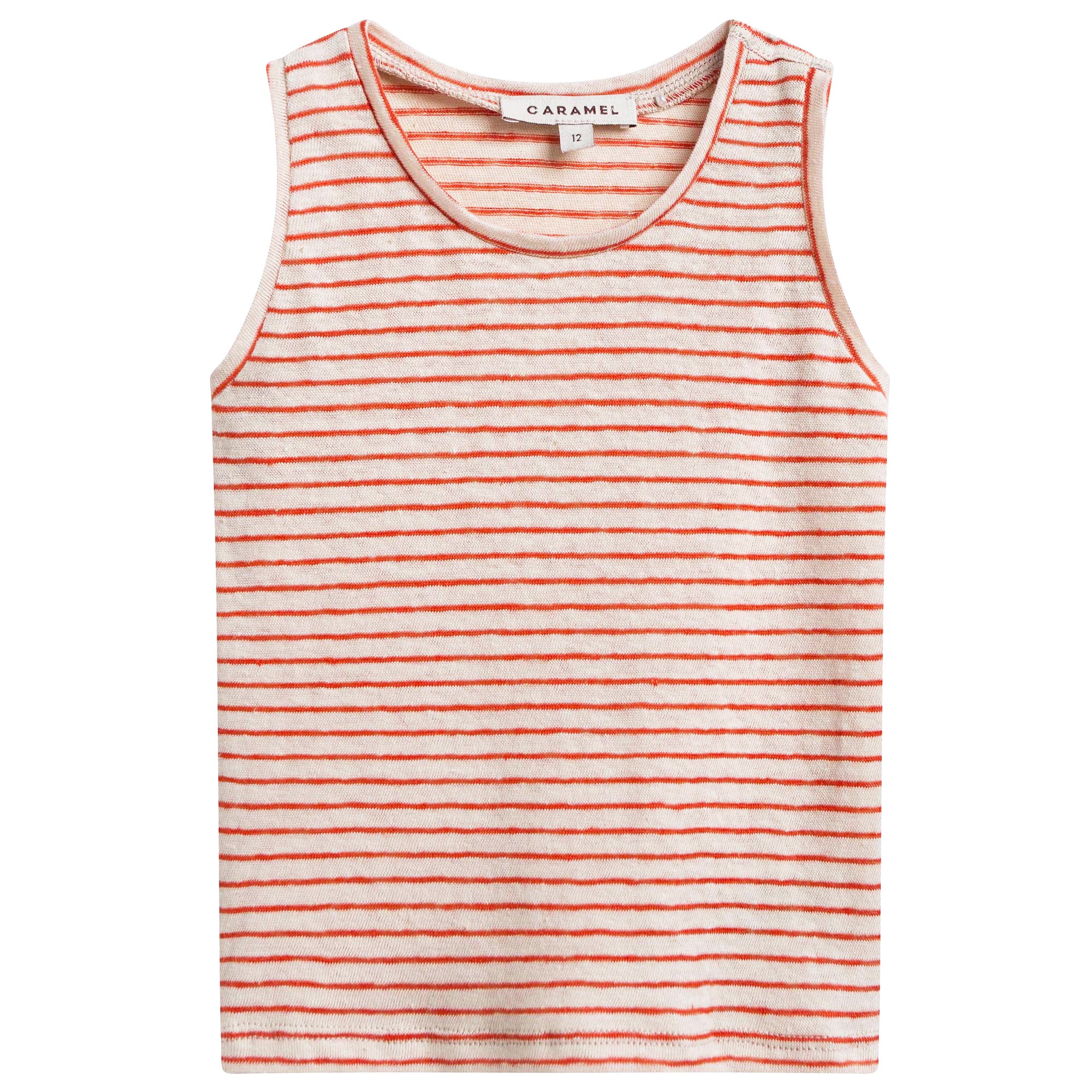Baby Girls Bright Orange Striped Vest