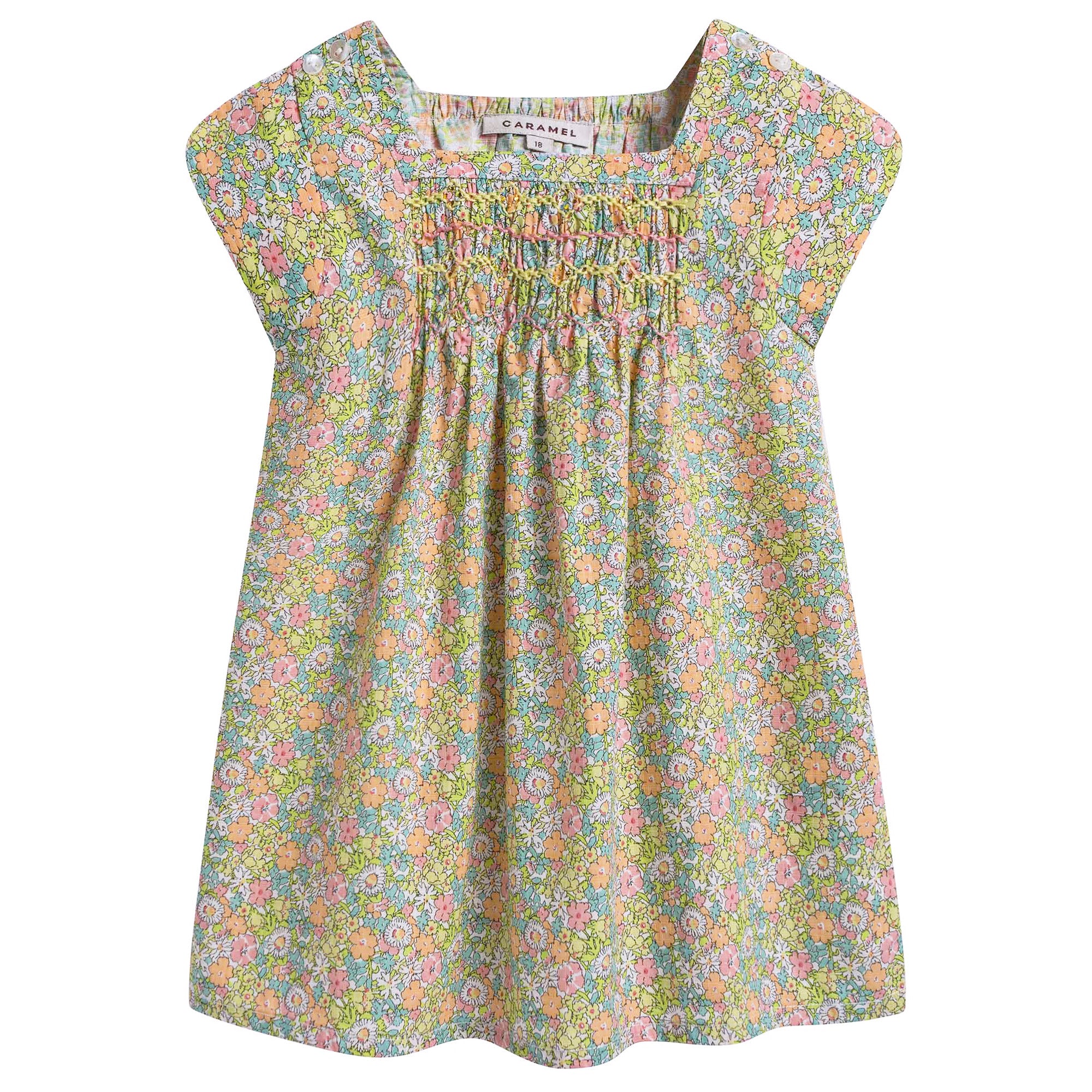 Baby Girls Bright Pink Liberty Dress