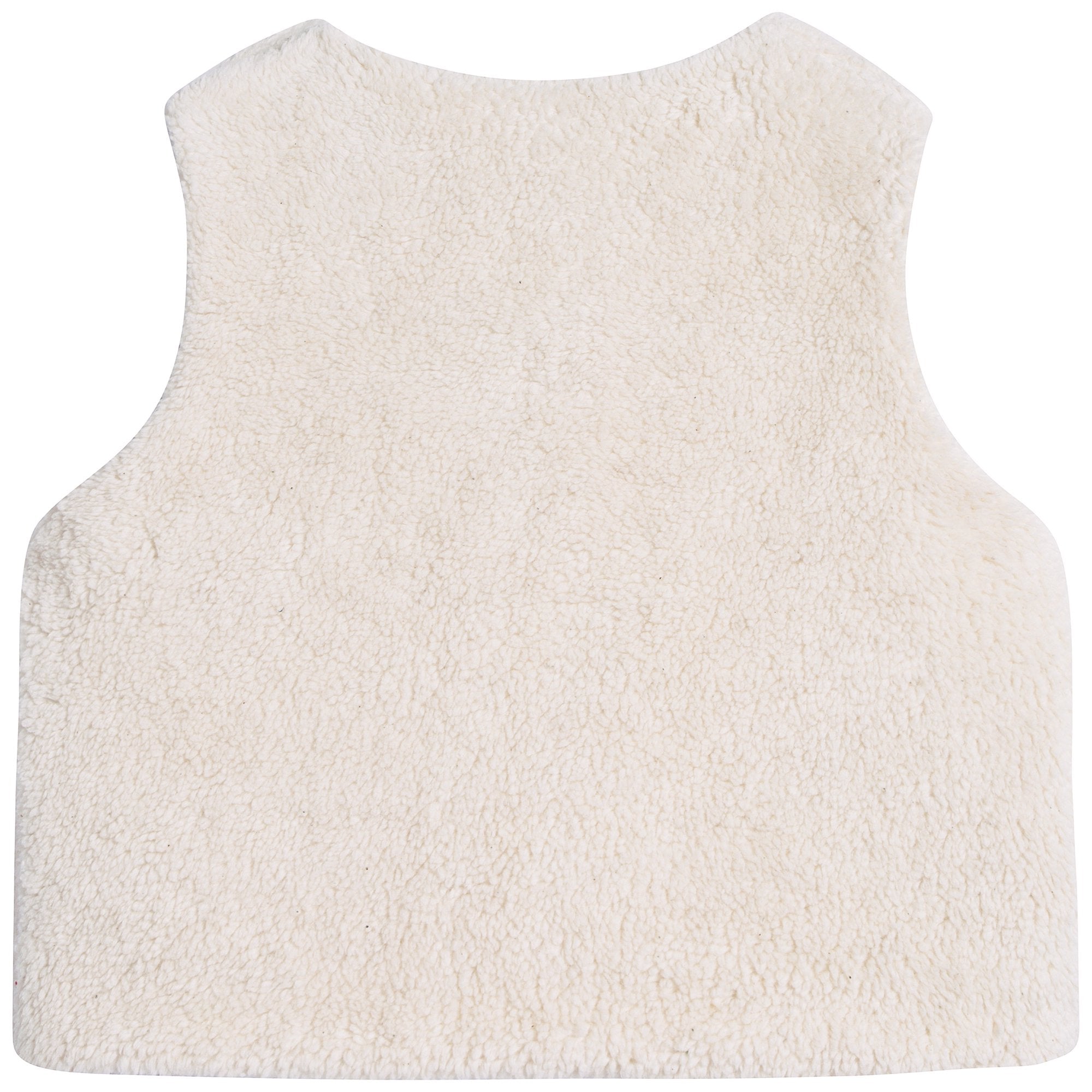 Girls Off White Cotton Gilet