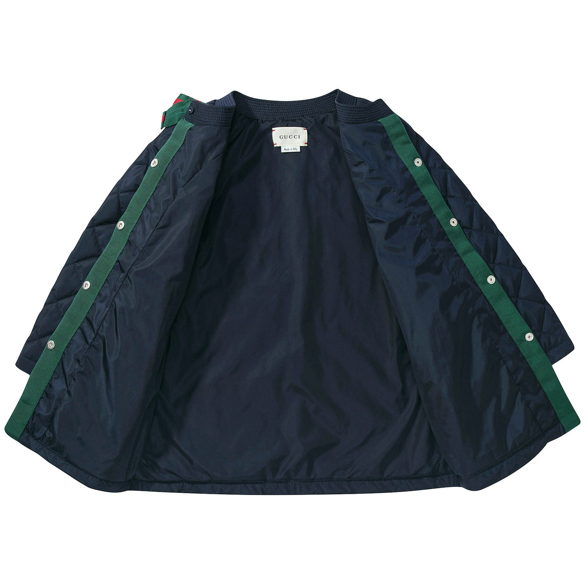 Manteau matelassé bleu marine pour bébés filles