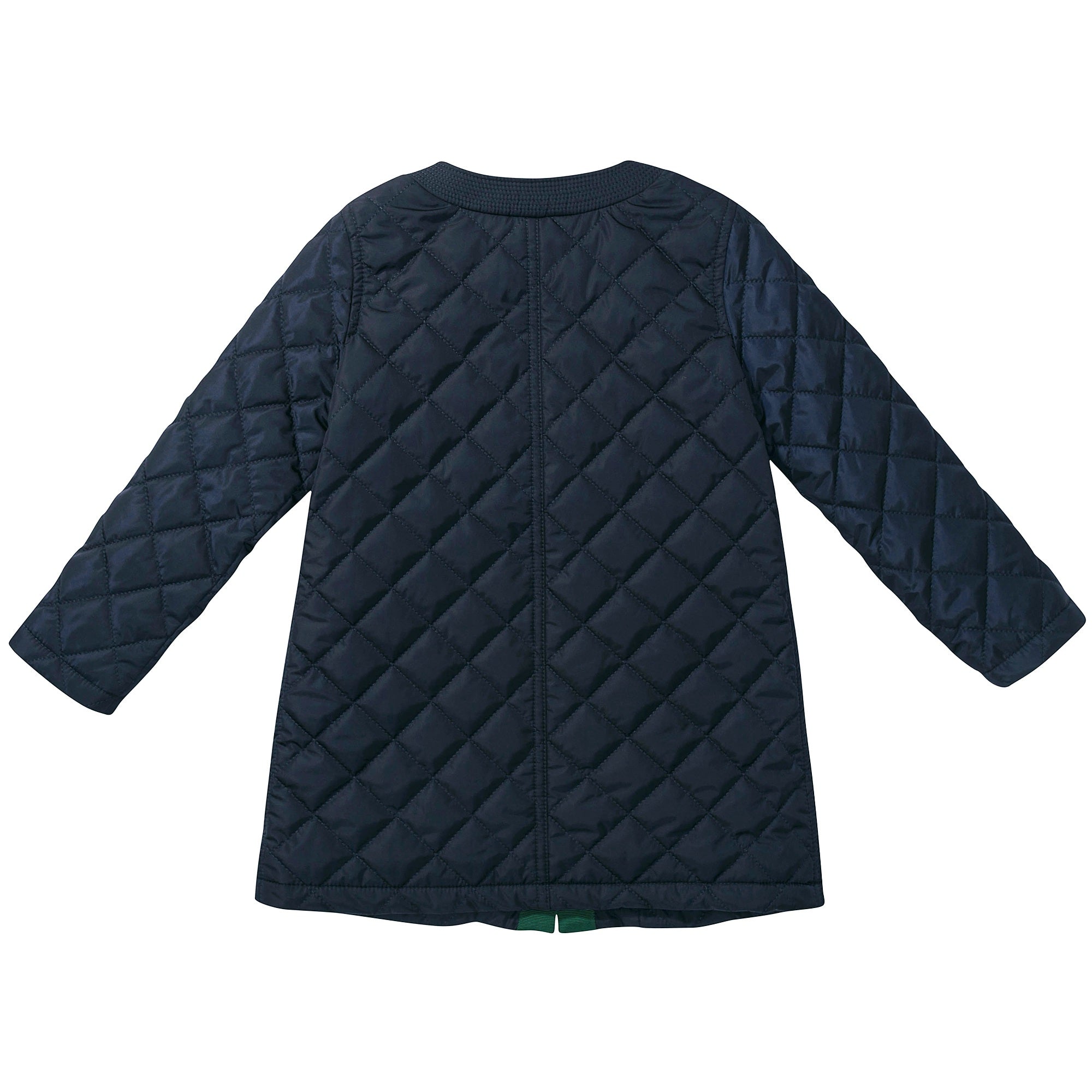 Baby Girls Navy Blue Quilted Coat