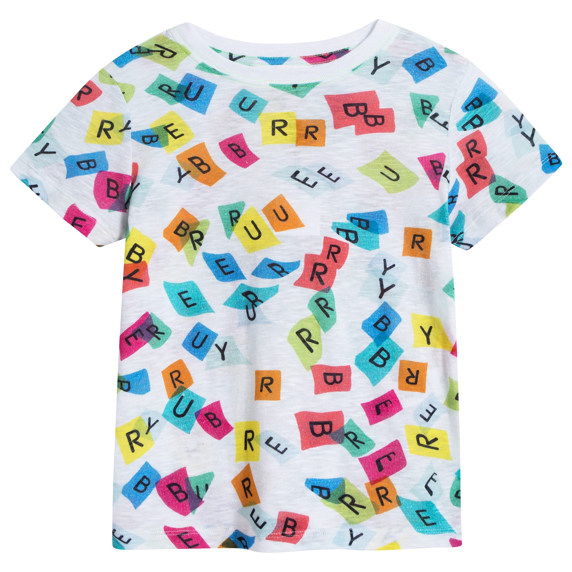Girls White Logo Cotton T-shirt