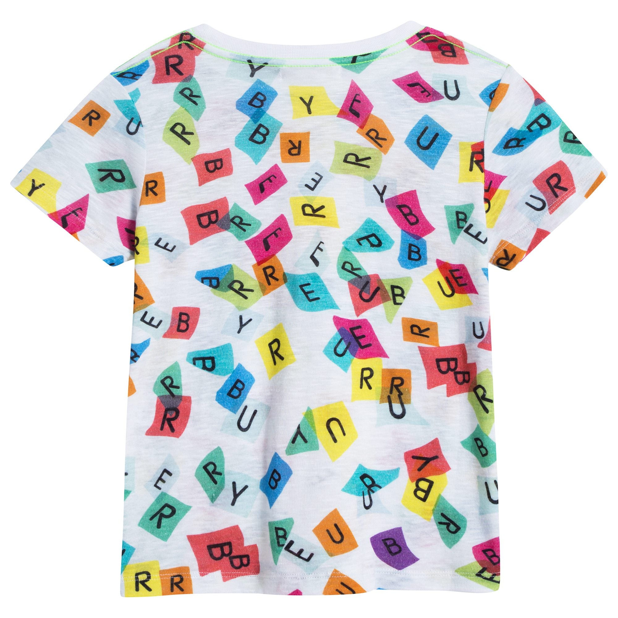 Girls White Logo Cotton T-shirt