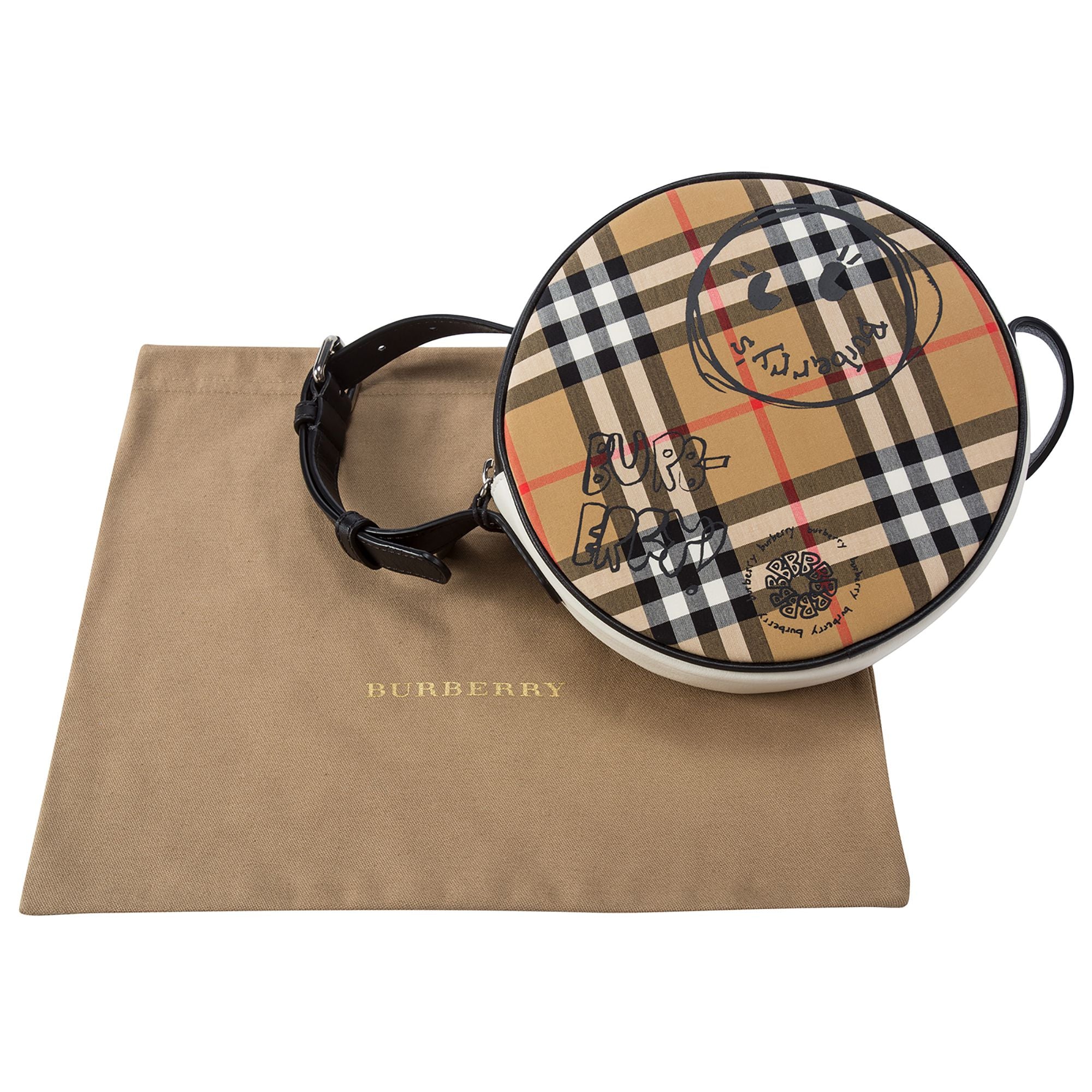 Girls Black & Yellow Check Bag
