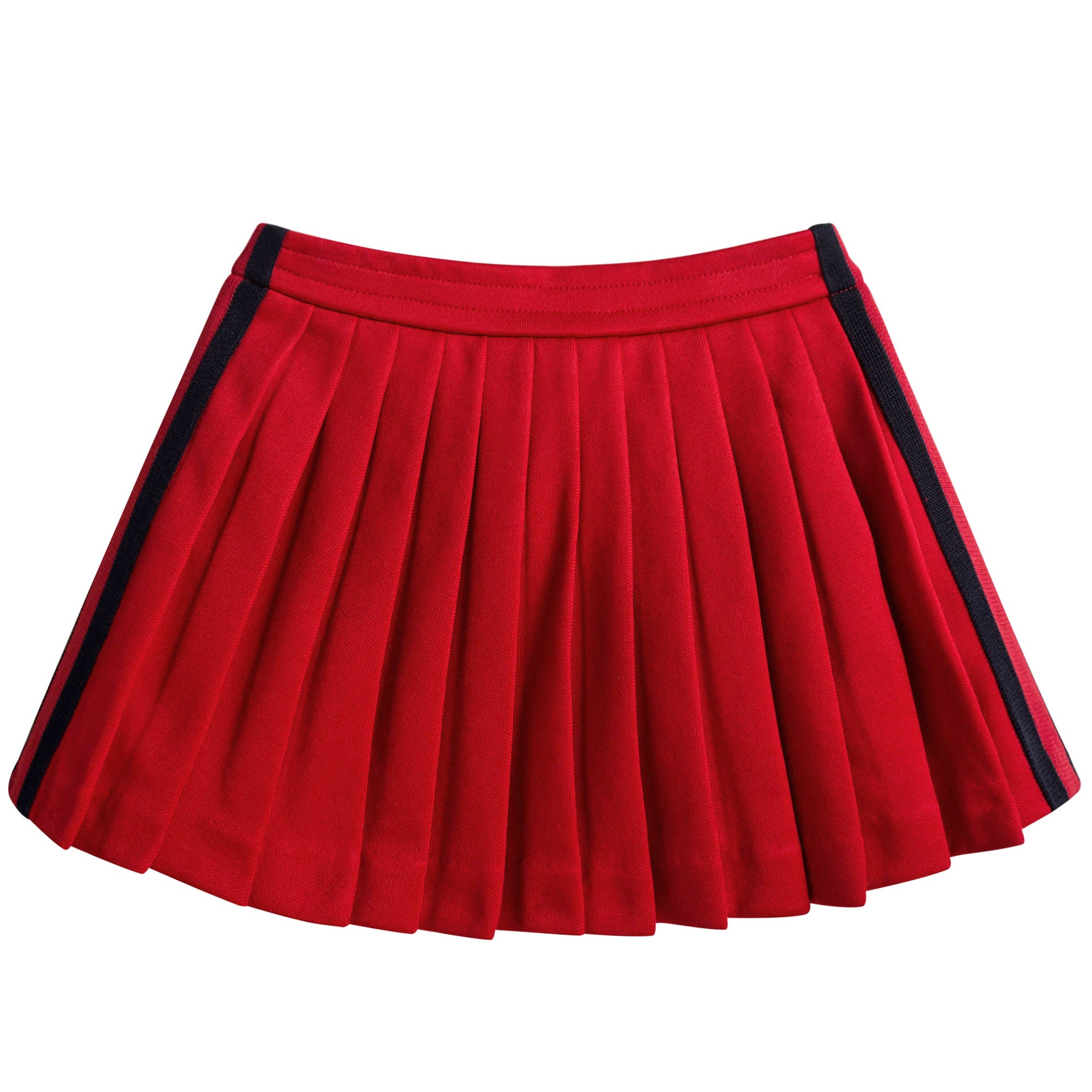 Girls Dark Red Ruffled Cotton Skirt