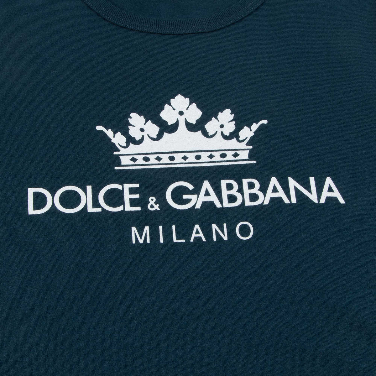 T-shirt en coton bleu à logo pour garçon