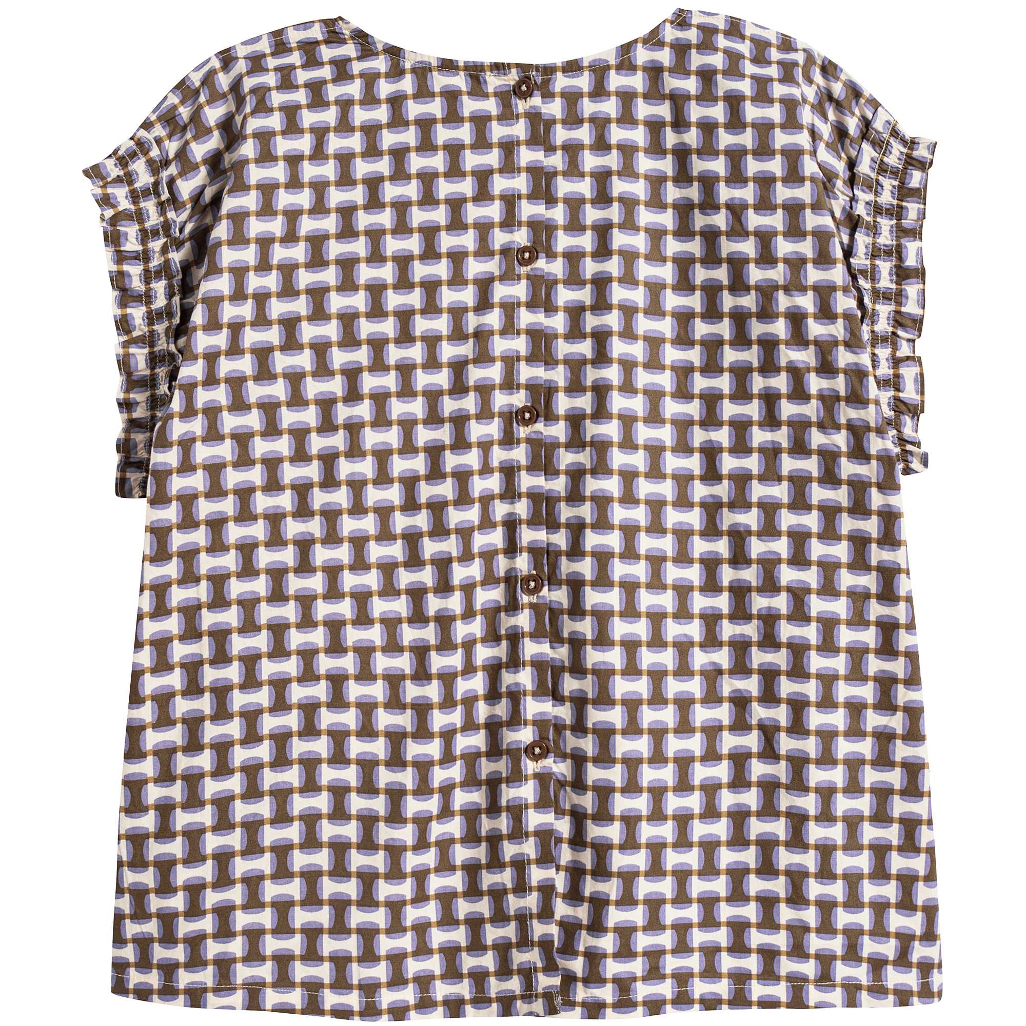 Girls Lilac Print Cotton Top