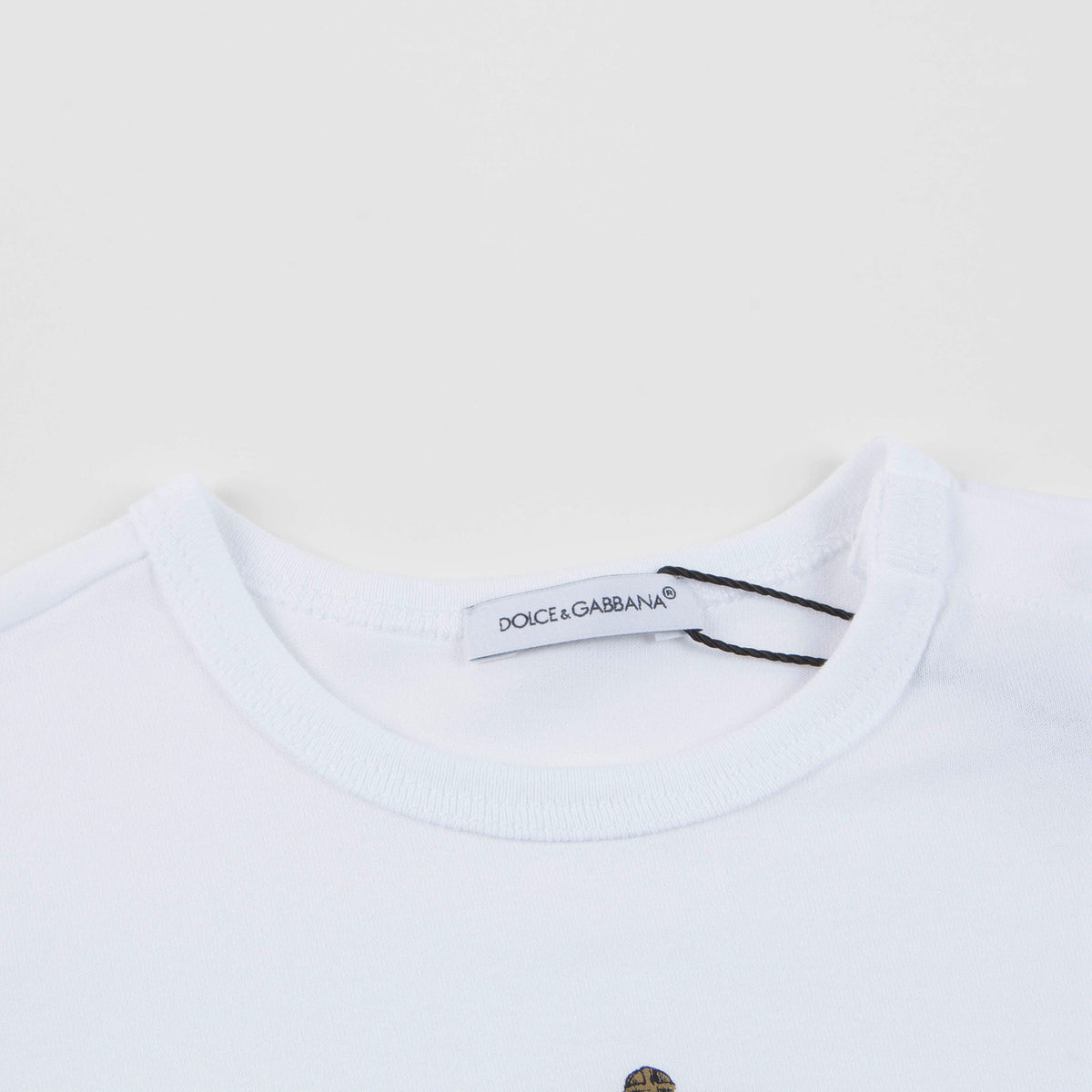 T-shirt en Coton Blanc avec Logo pour Bébé Garçon