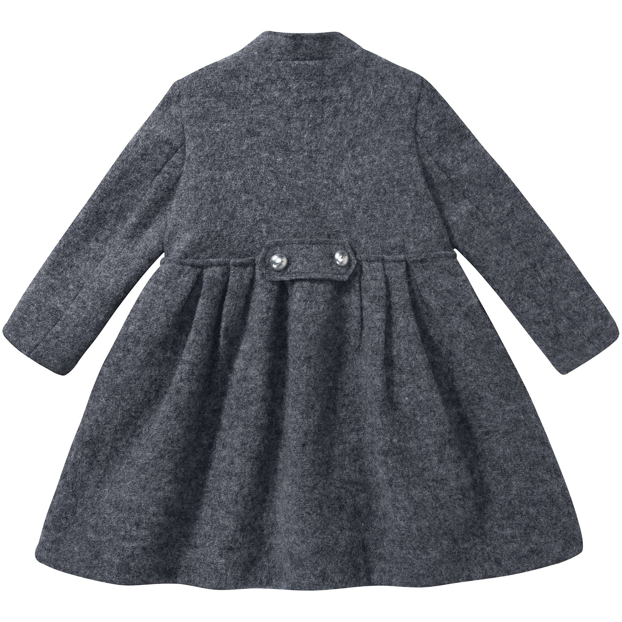 Girls Grigio & Rosa Wool Coat