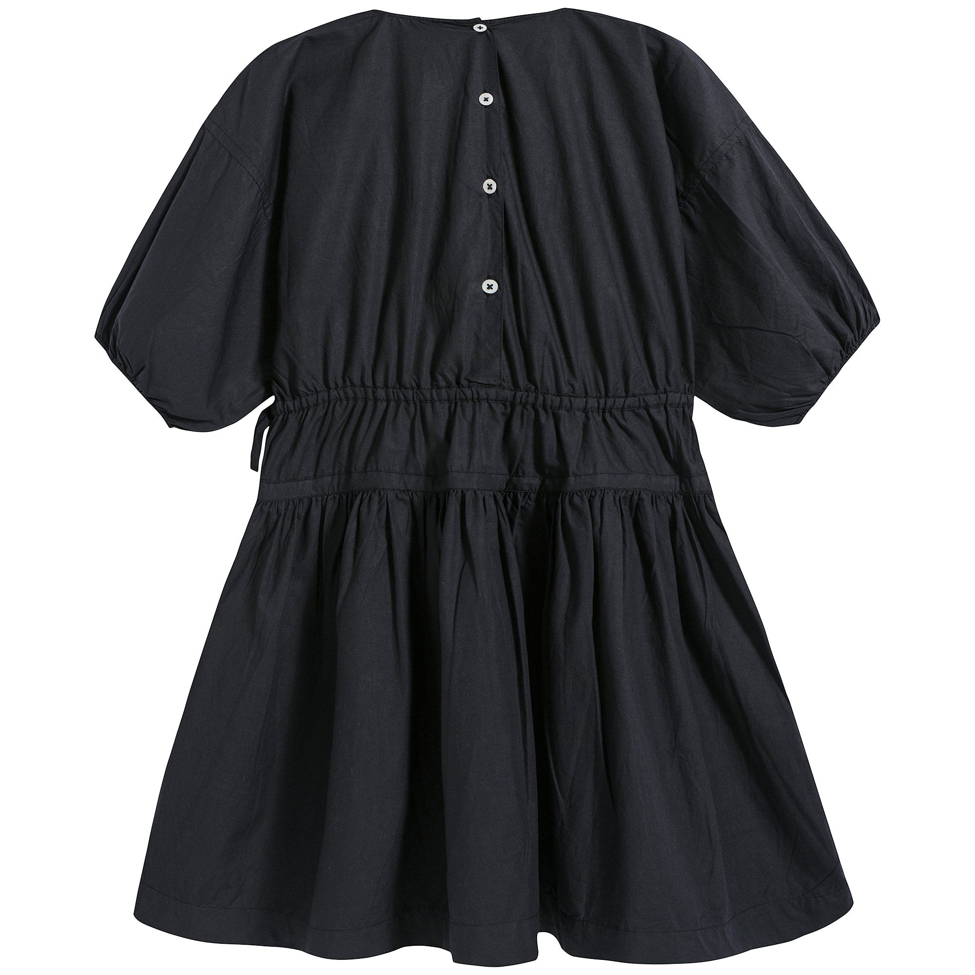 Girls Black Cotton Dress