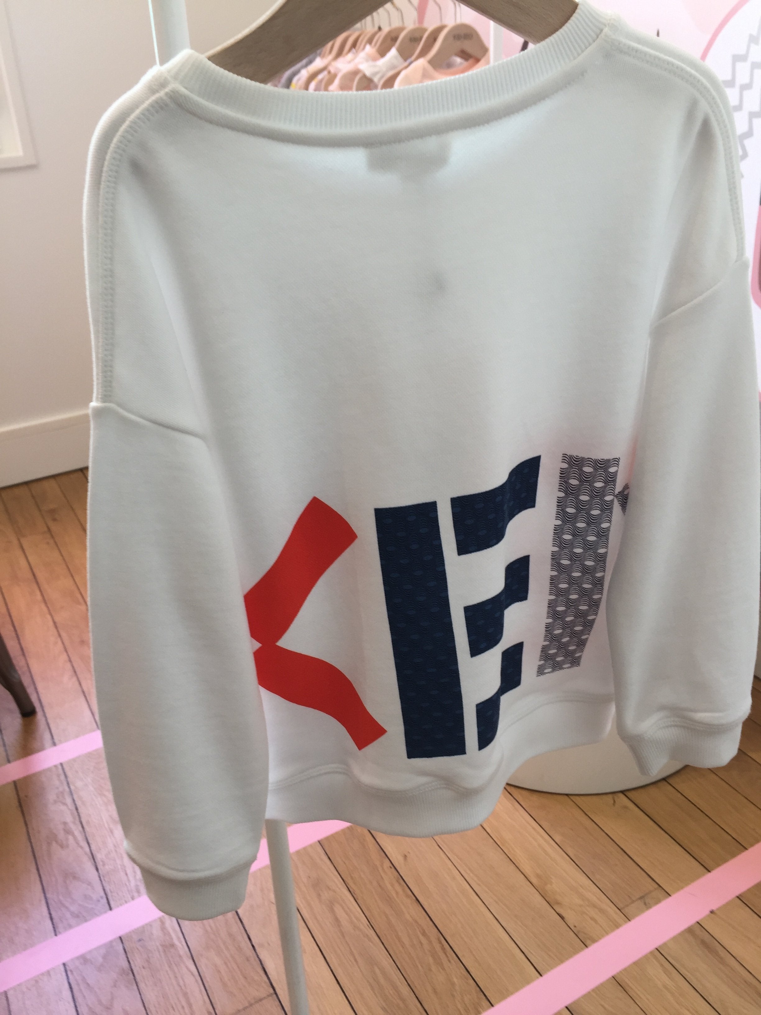 Girls Optic White Cotton Sweatshirt