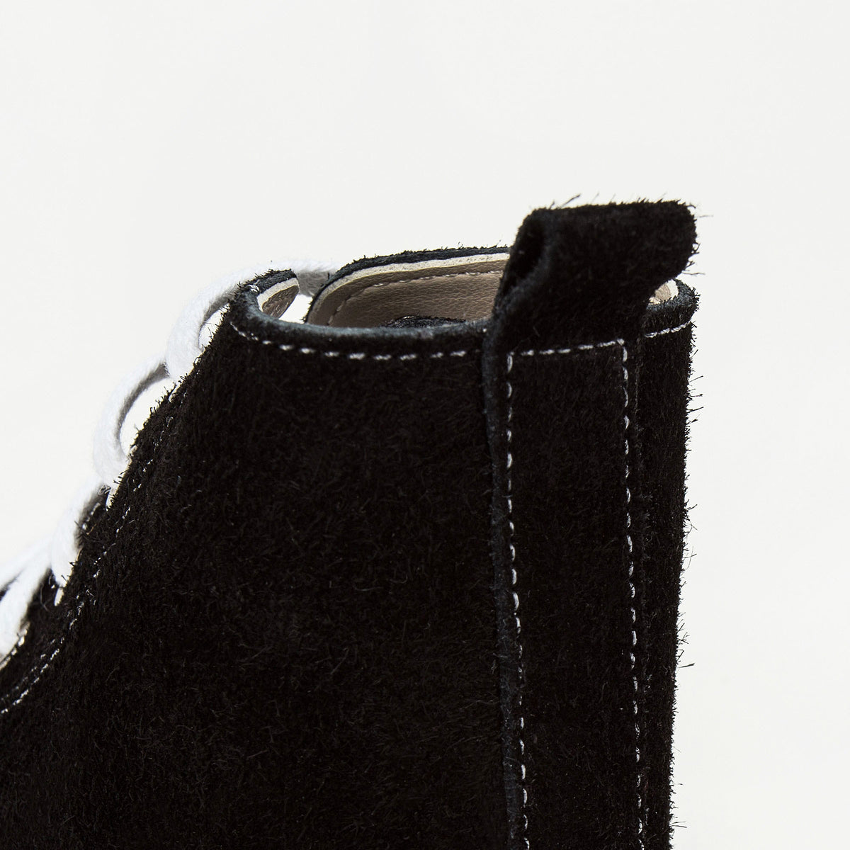 Chaussures montantes noires pour filles à lacets façon corde marine