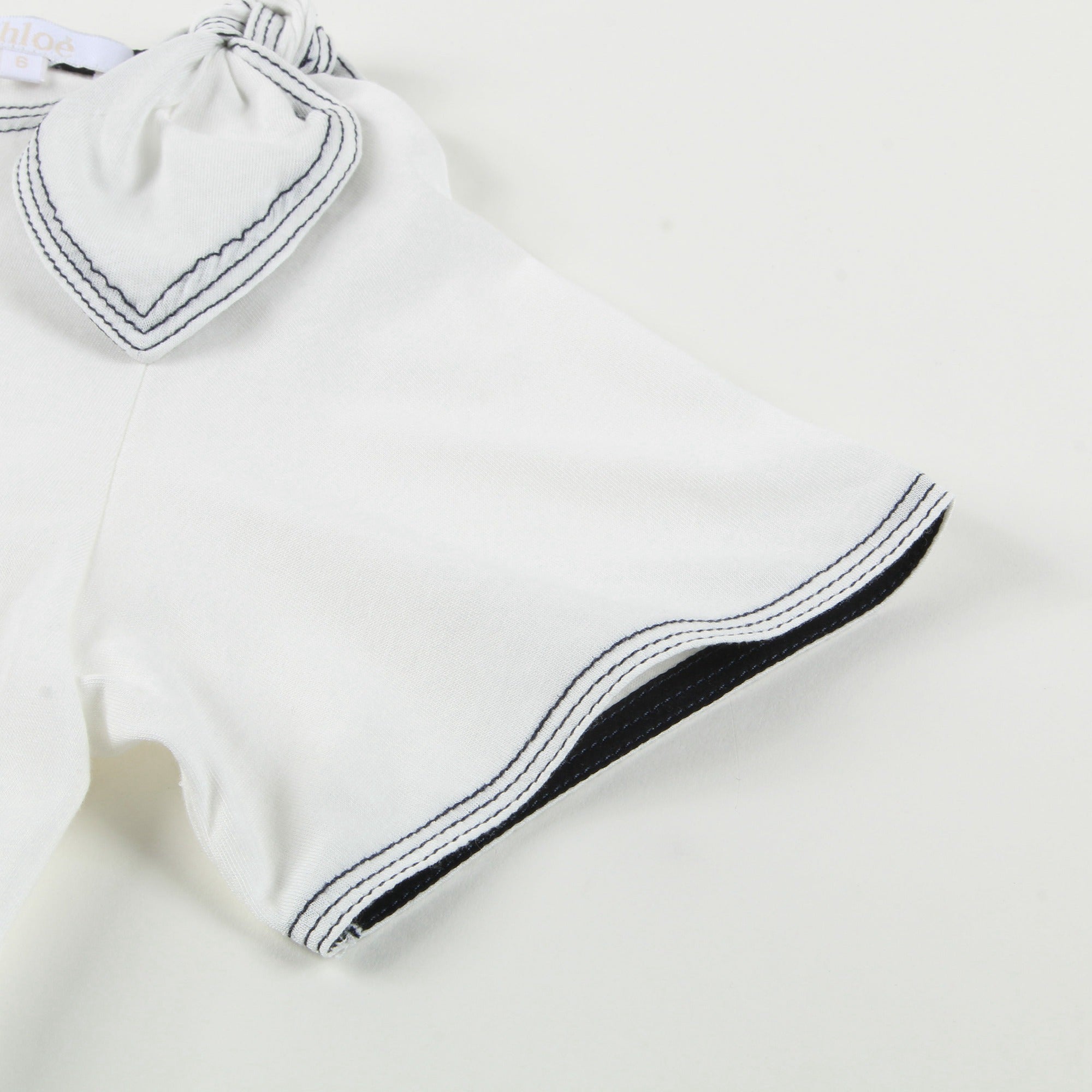 Girls White Cotton T-shirt