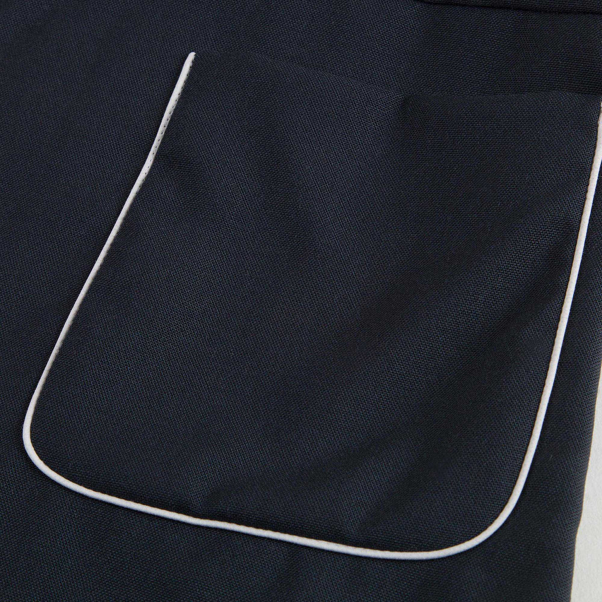 Robe Fille Laine Bleu Marine avec Poche Plaquée