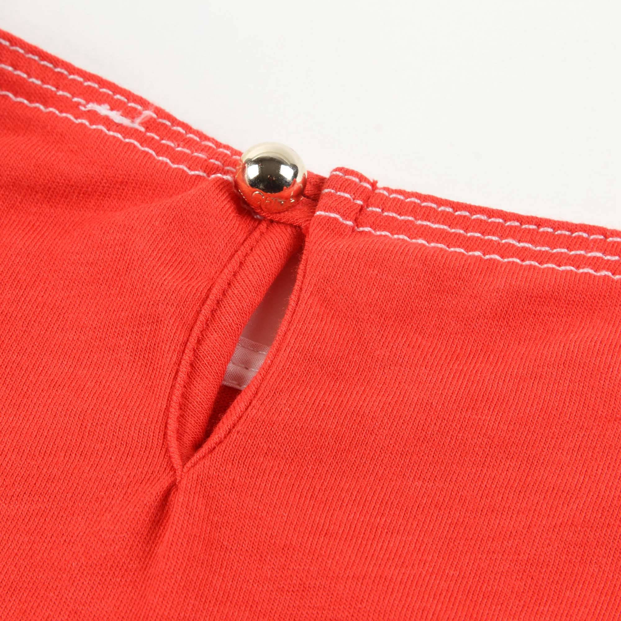 Girls Red Cotton T-shirt