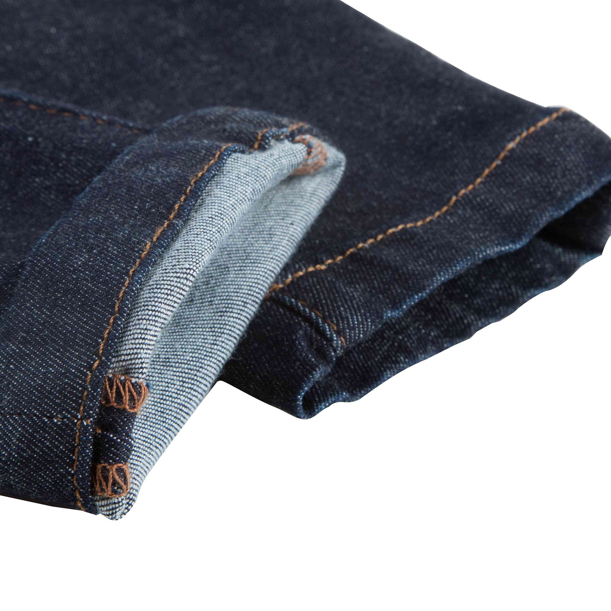Girls Dark Blue Cotton Jeans