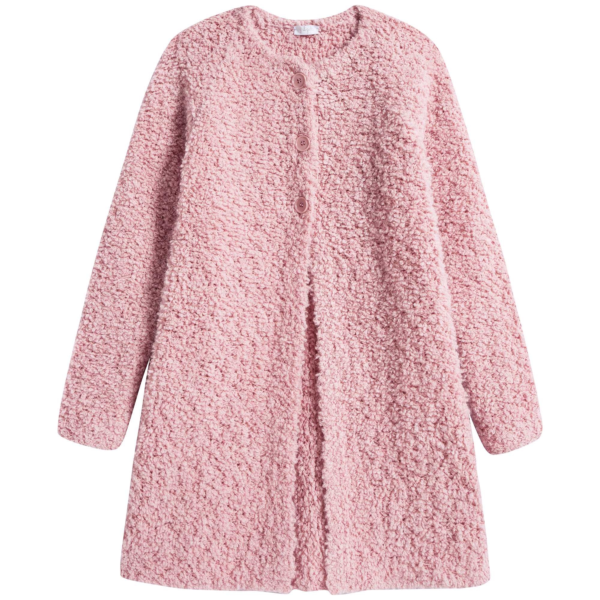 Girls Old Rose Cardigan