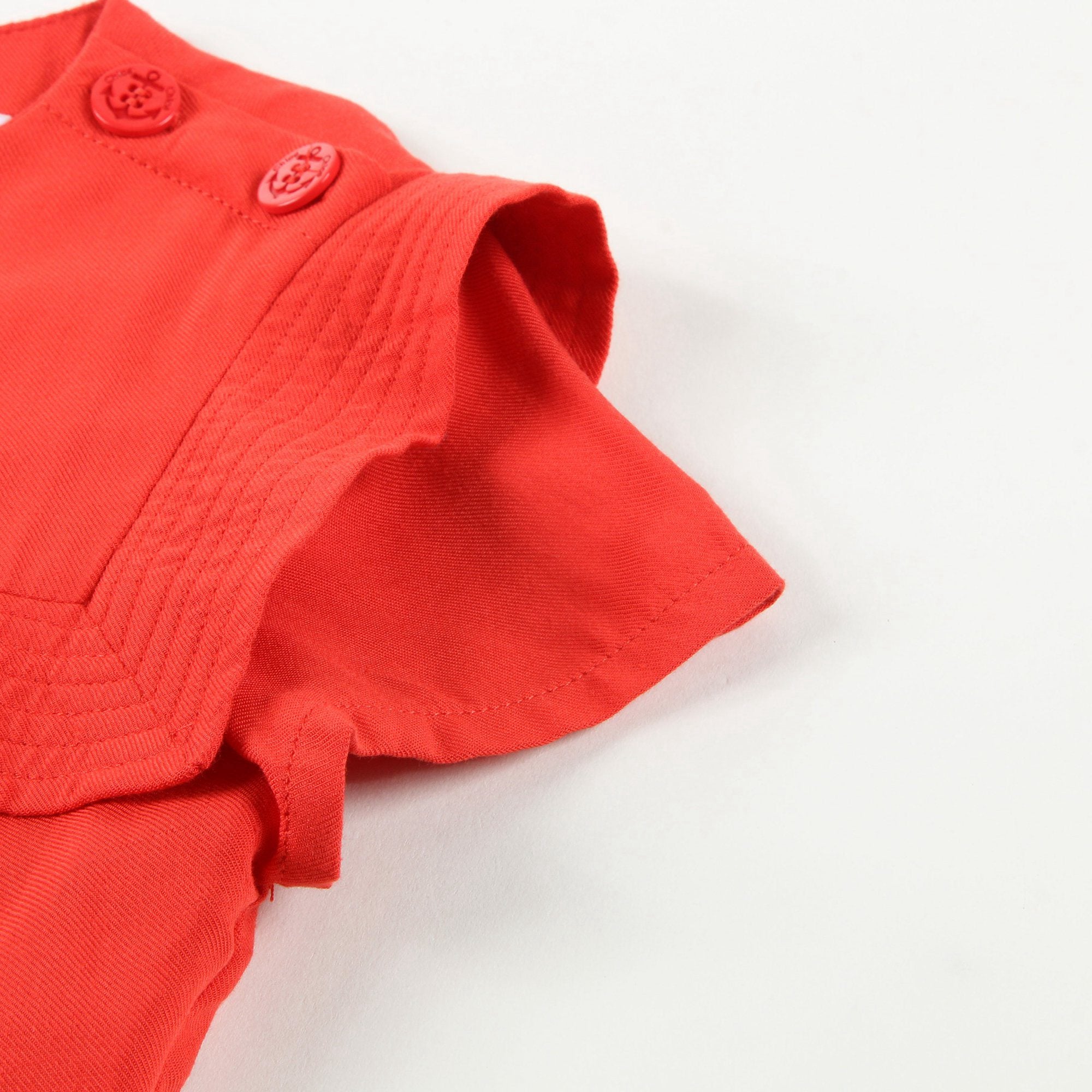 Girls Red Viscose Dress