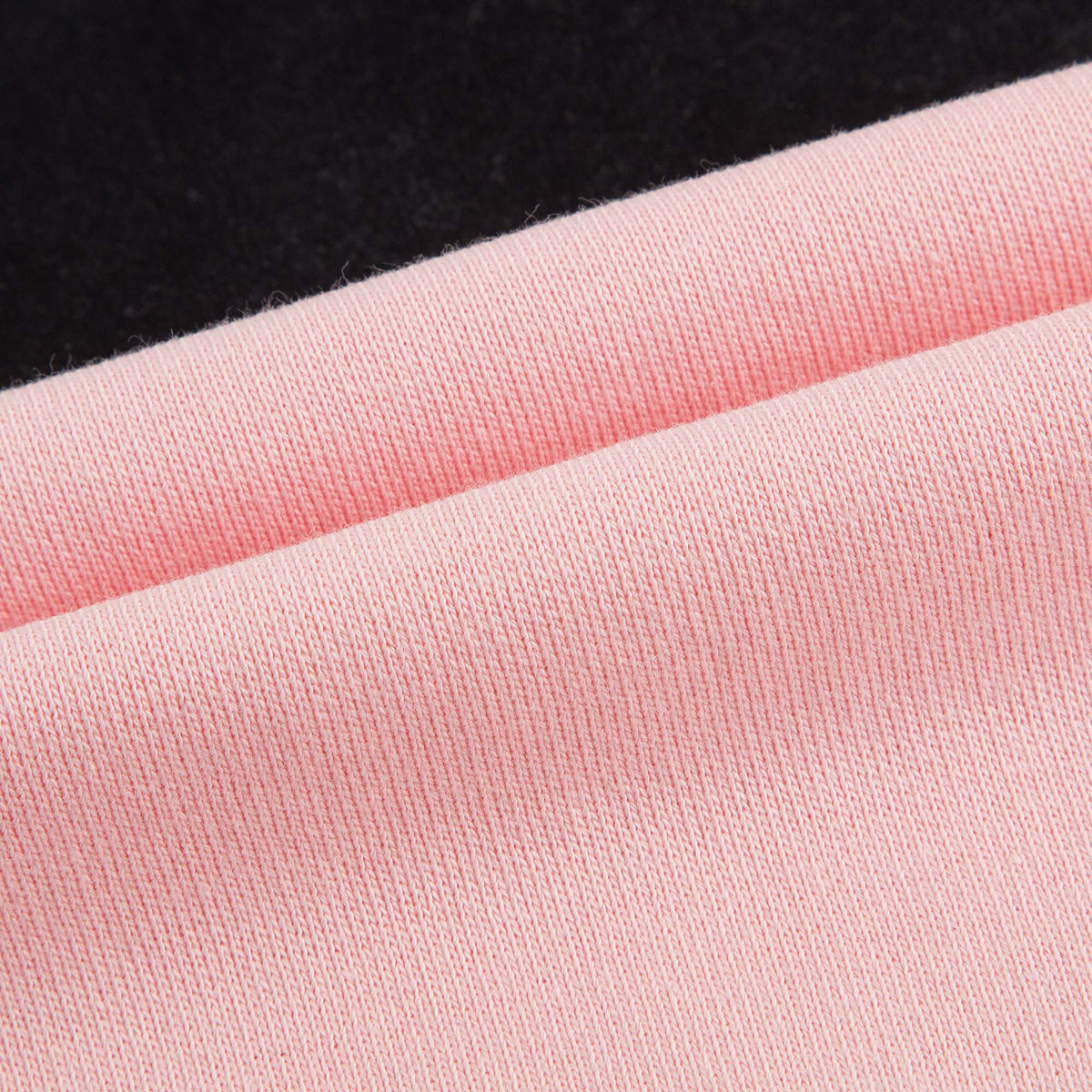 Sweat-shirt long en coton rose pour fille avec poignets côtelés