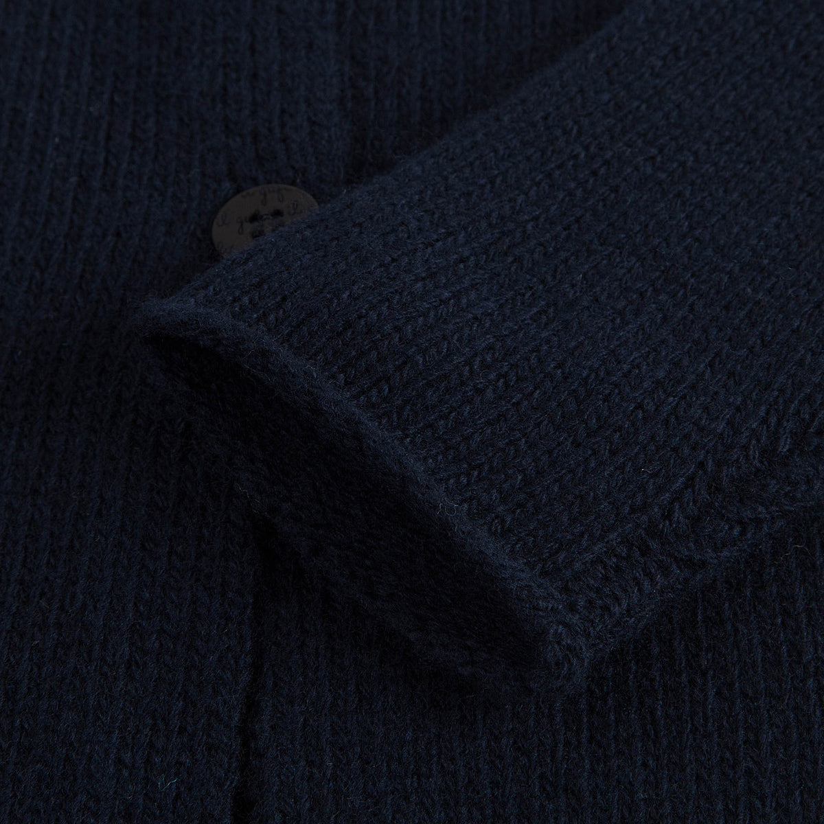 Cardigan en Laine Bleu Marine pour Fille avec Appliques Fleurs