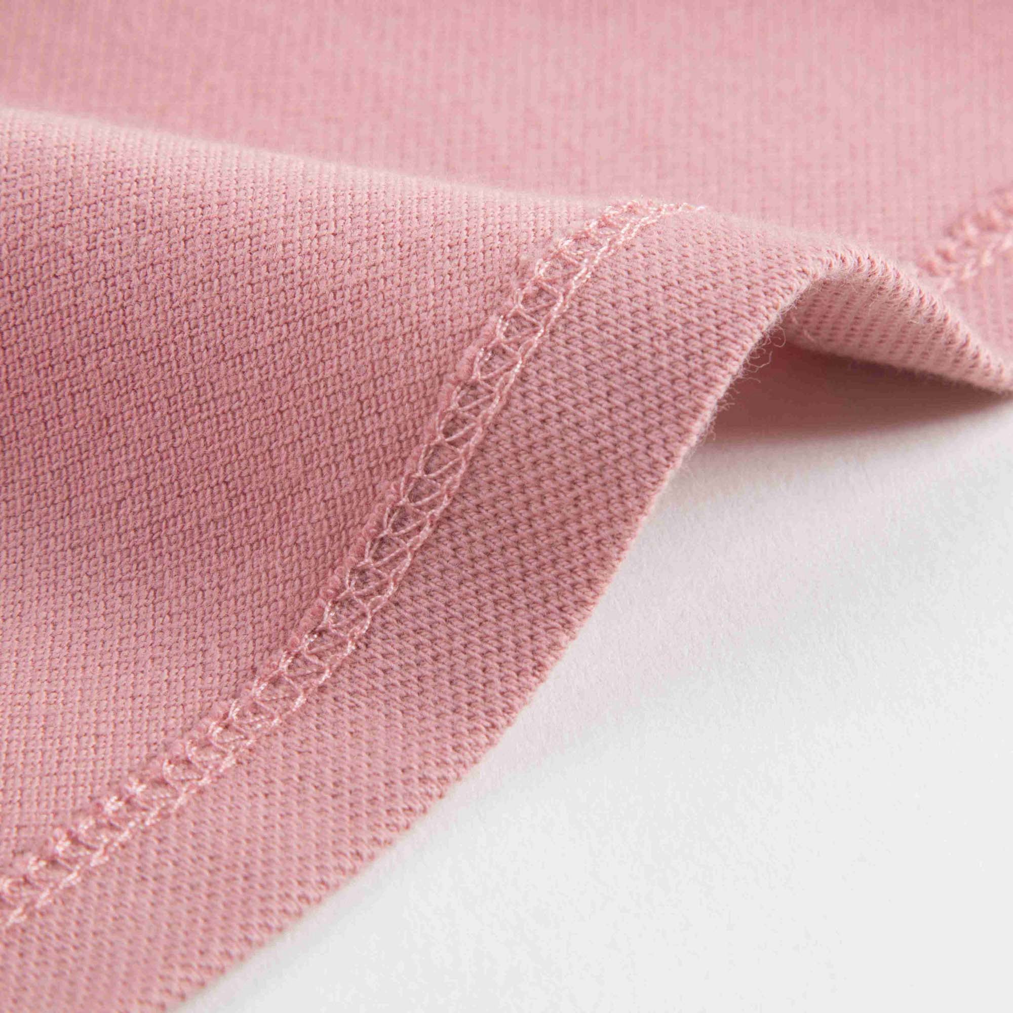 Baby Girls Pink Polo Shirt With Check Ruffles