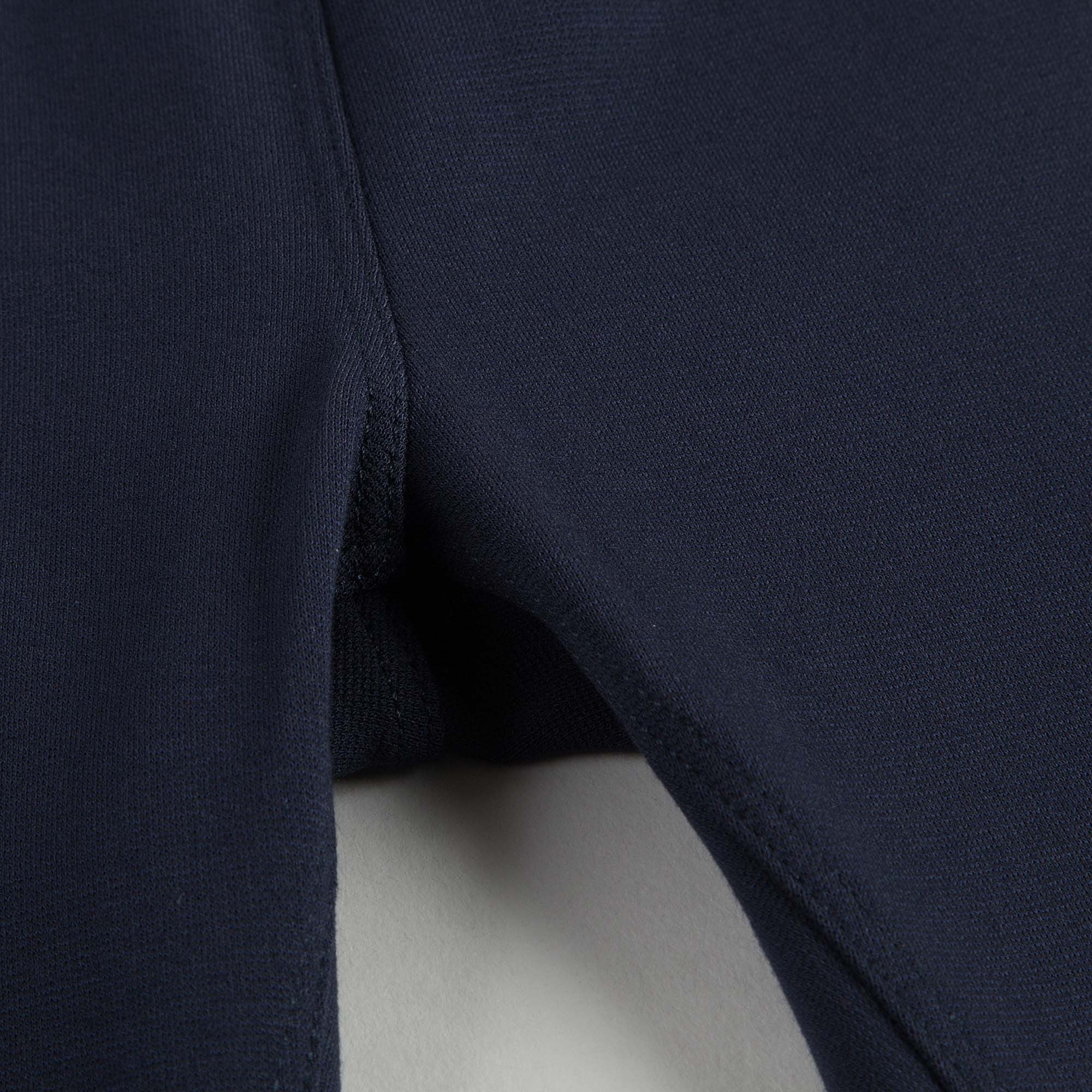 Girls Navy Blue Cotton Slim Fit Trousers