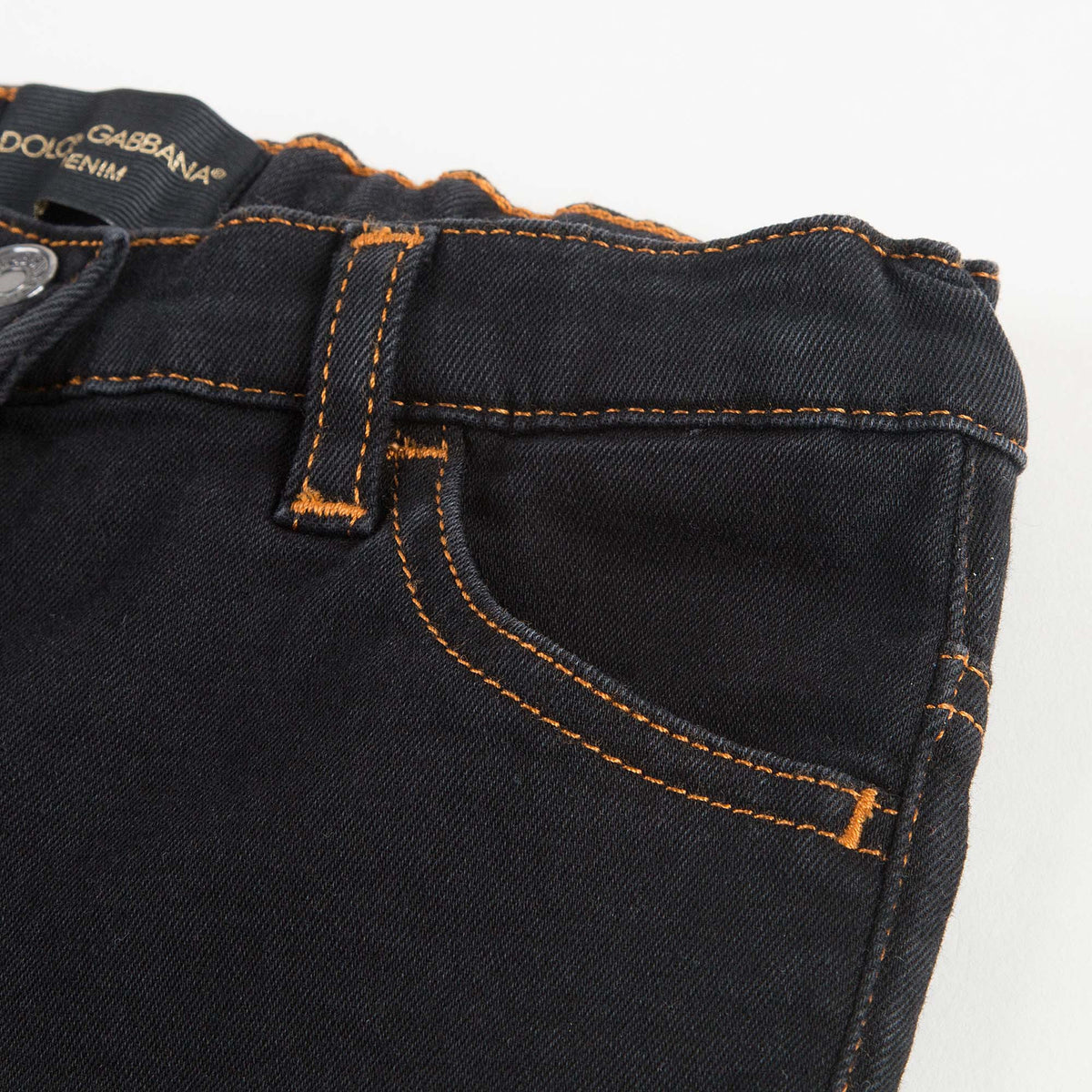 Jeans en jean de coton bleu marine pour filles