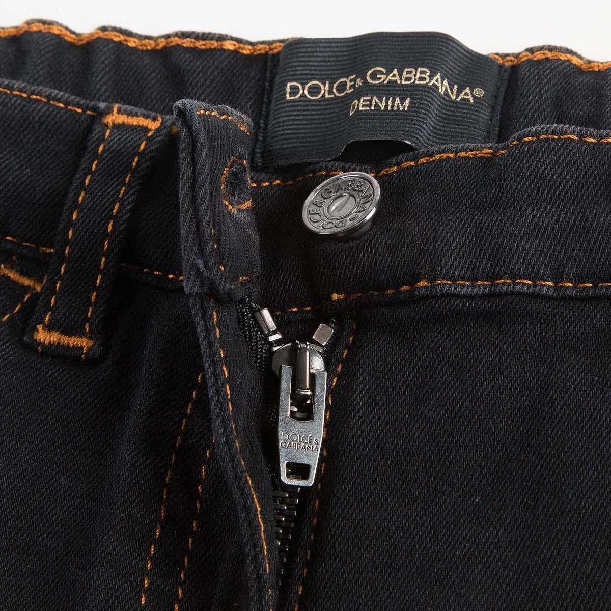Jeans en jean de coton bleu marine pour filles