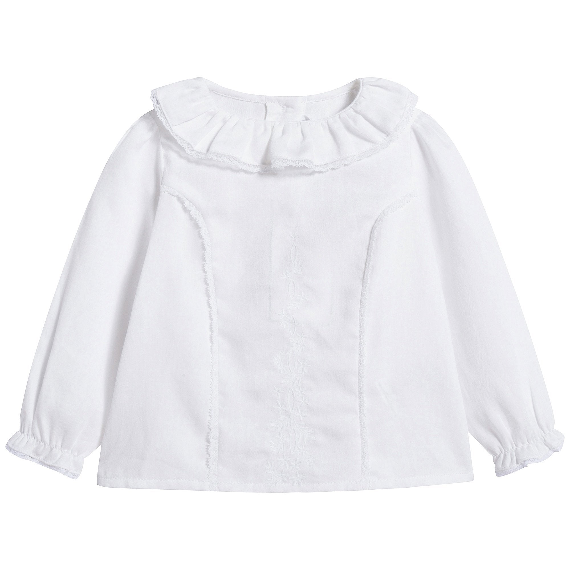 Baby Girls White Cotton Blouse