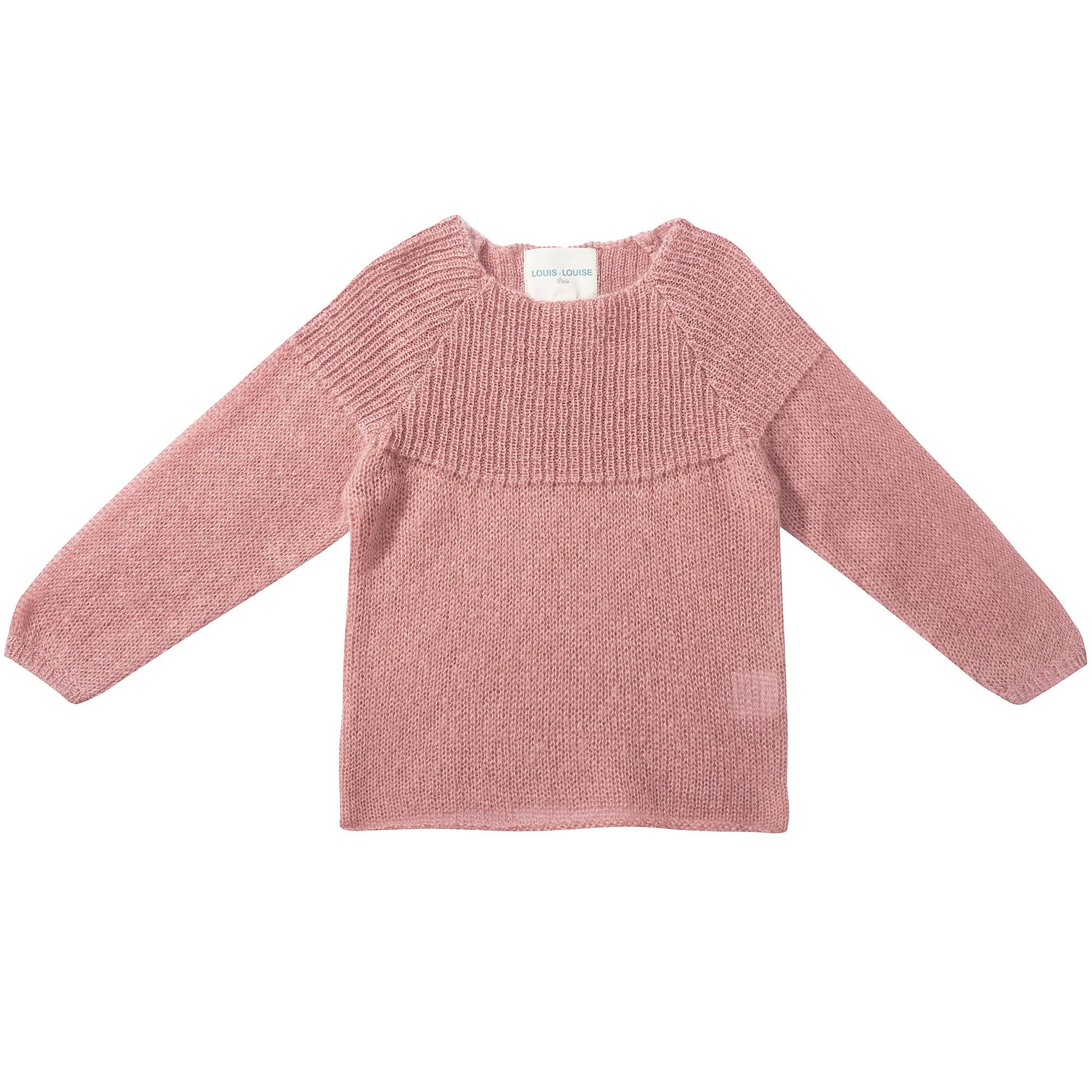 Girls Pink Mohair knitted Swesters
