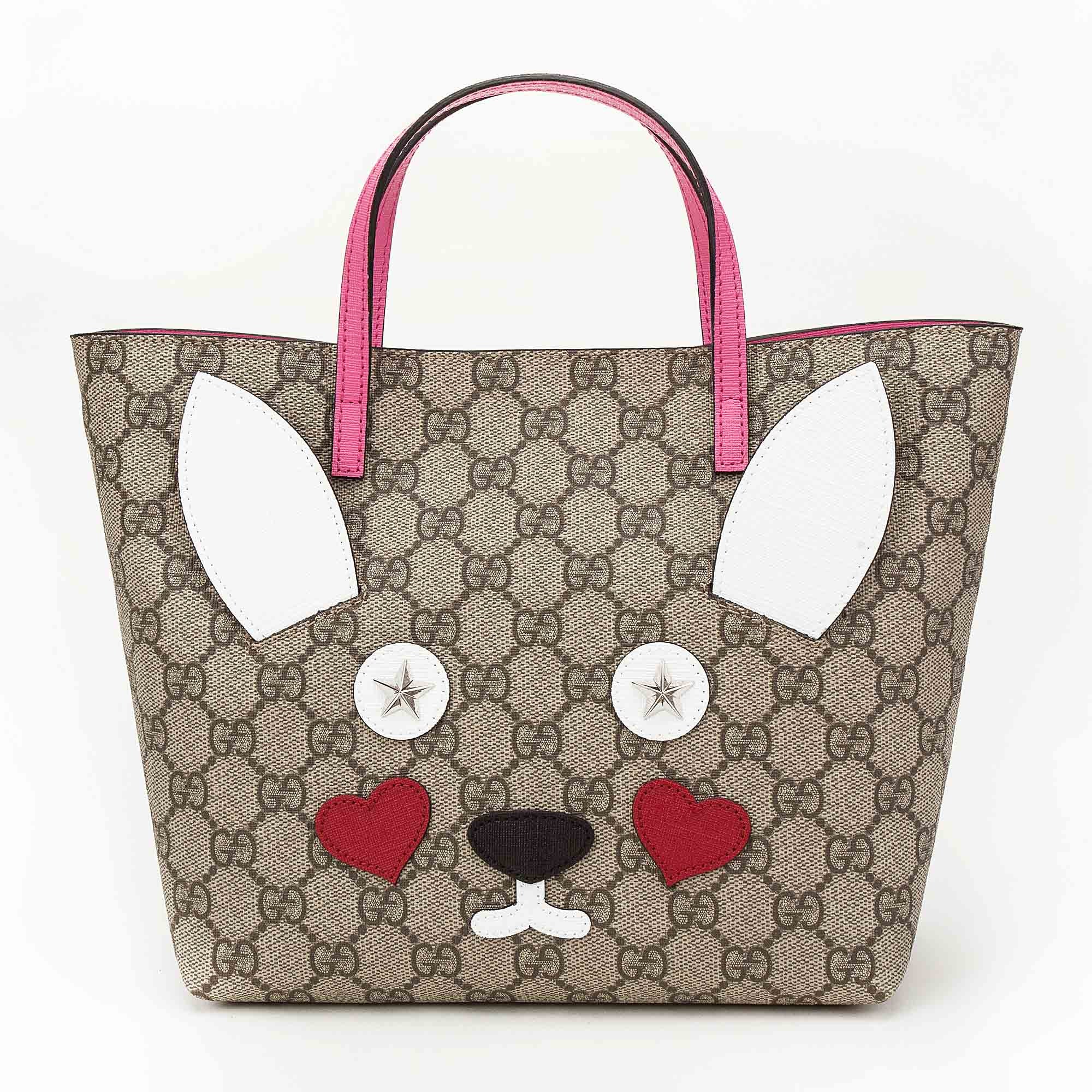 Gurls Light Brown Bear Trims Handbag