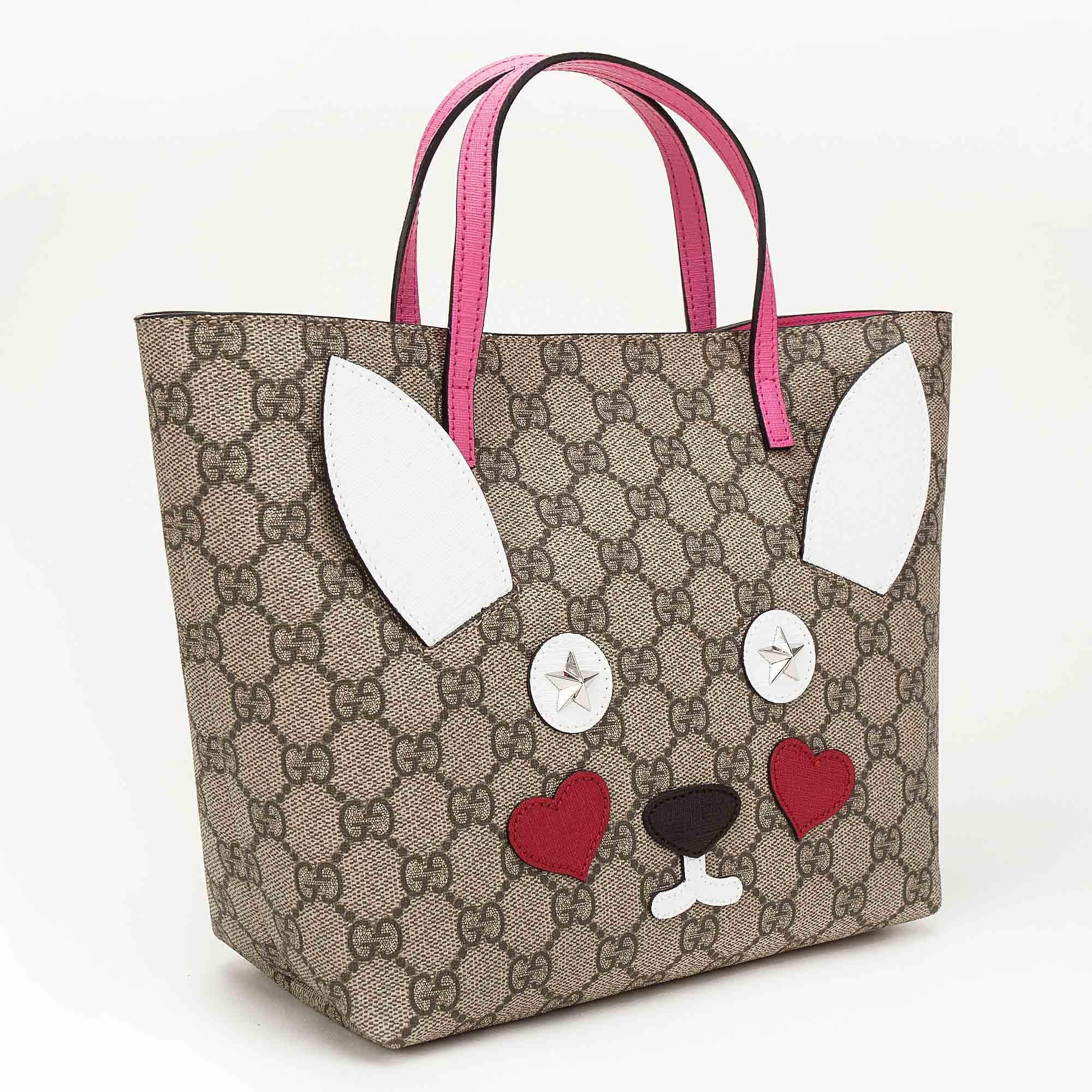 Gurls Light Brown Bear Trims Handbag